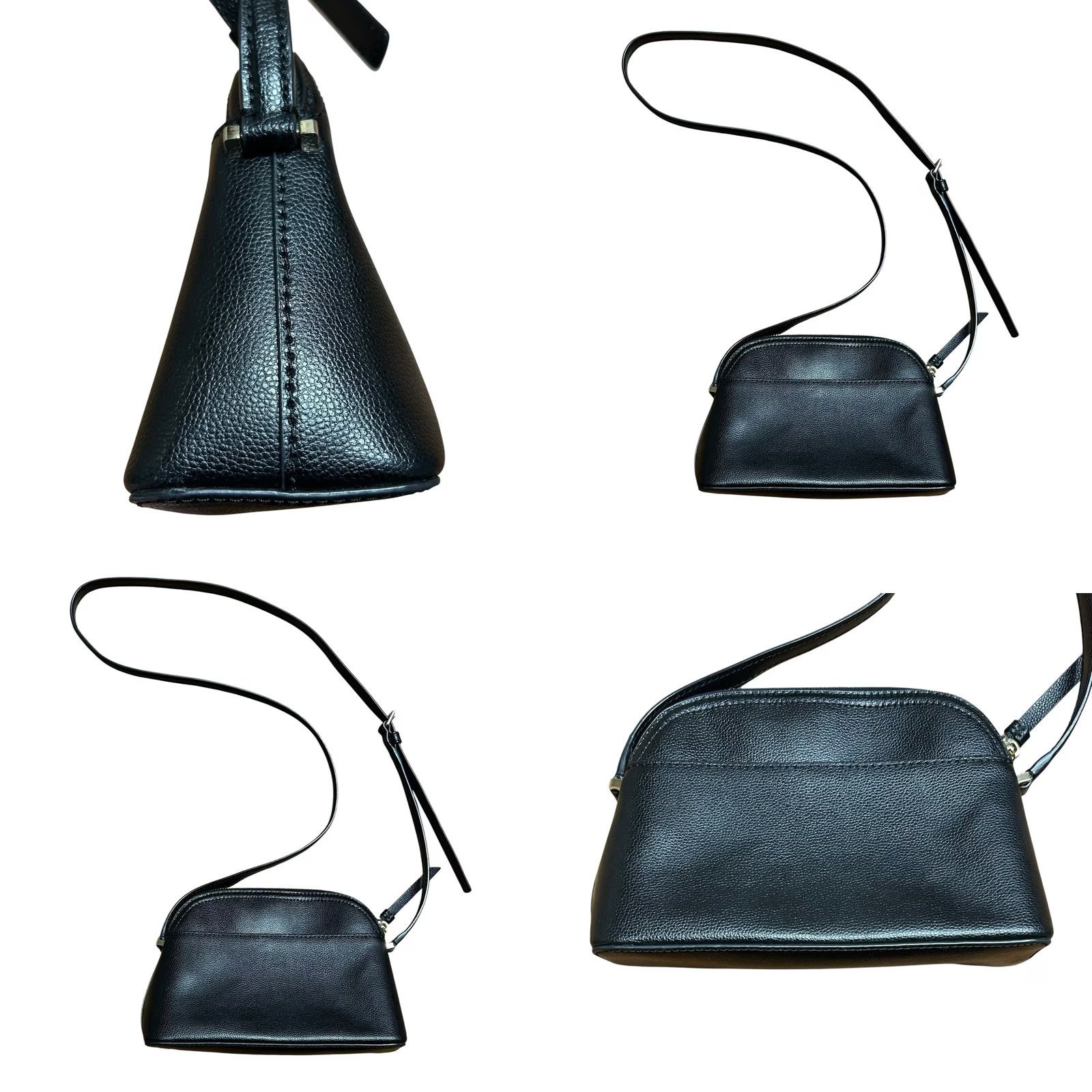Vintage kate spade new york Crossbody Bag Peggy Patterson Drive Black Leather Purse Small Women 9in 3in Zip Pebbled Leather Strap Crossbody Size ONE SIZE - 9 Thumbnail