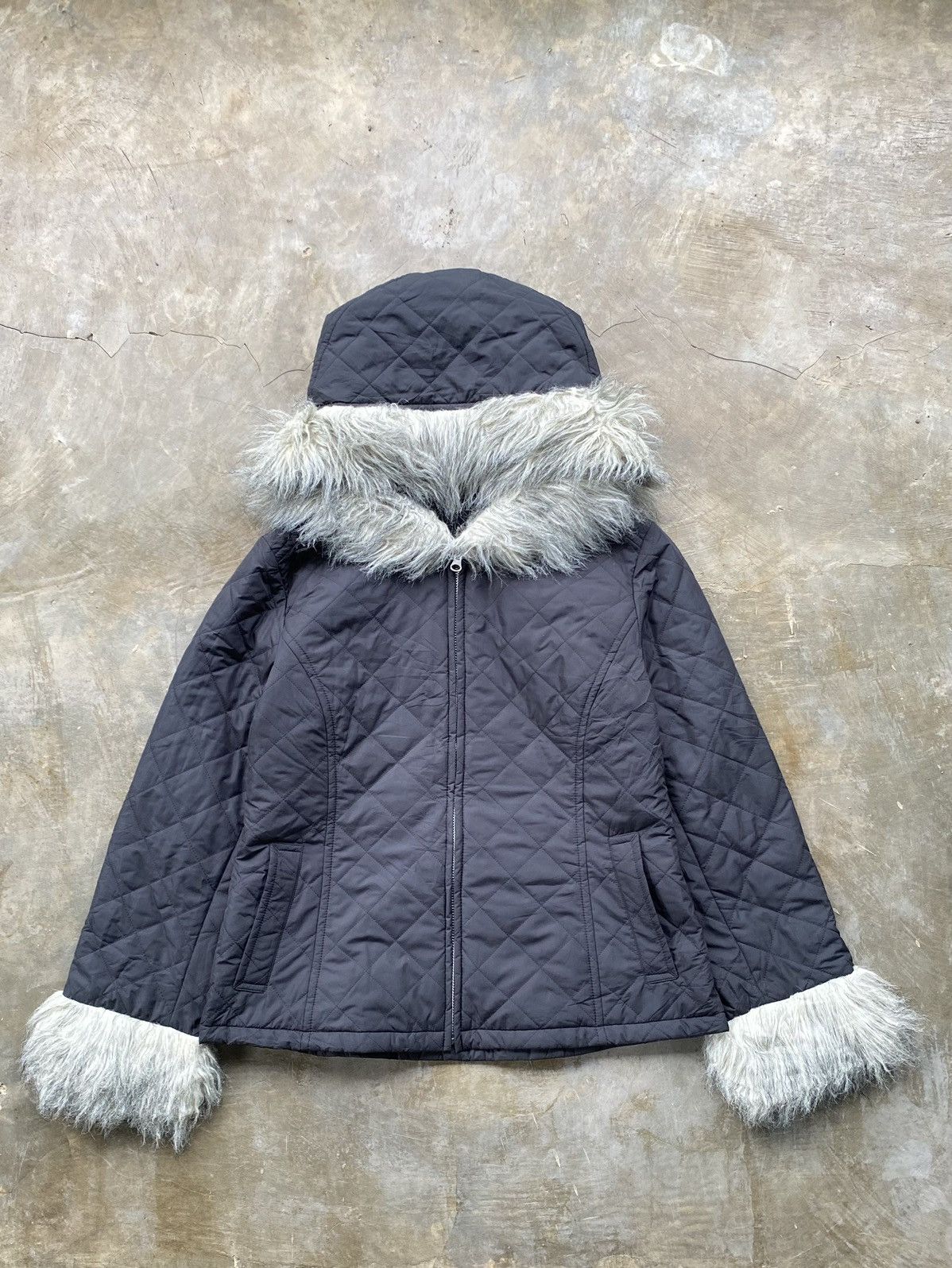 14th Addiction × KMRii × Le Grande Bleu (L.G.B.) Black Quilted n3b like if6was9 vintage with fur hoodie Size US XL / EU 56 / 4 - 2 Thumbnail