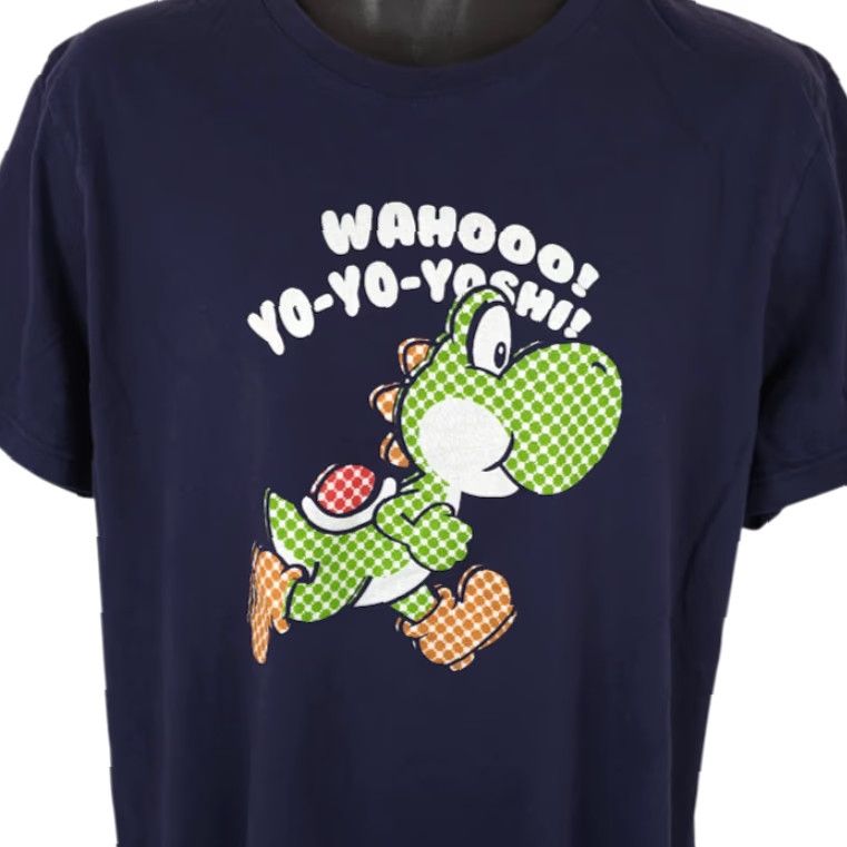 Uniqlo Uniqlo Yoshi T Shirt Mens XL Blue Super Mario Bros Nintendo Video Game Shirt Size US XL / EU 56 / 4 - 2 Thumbnail