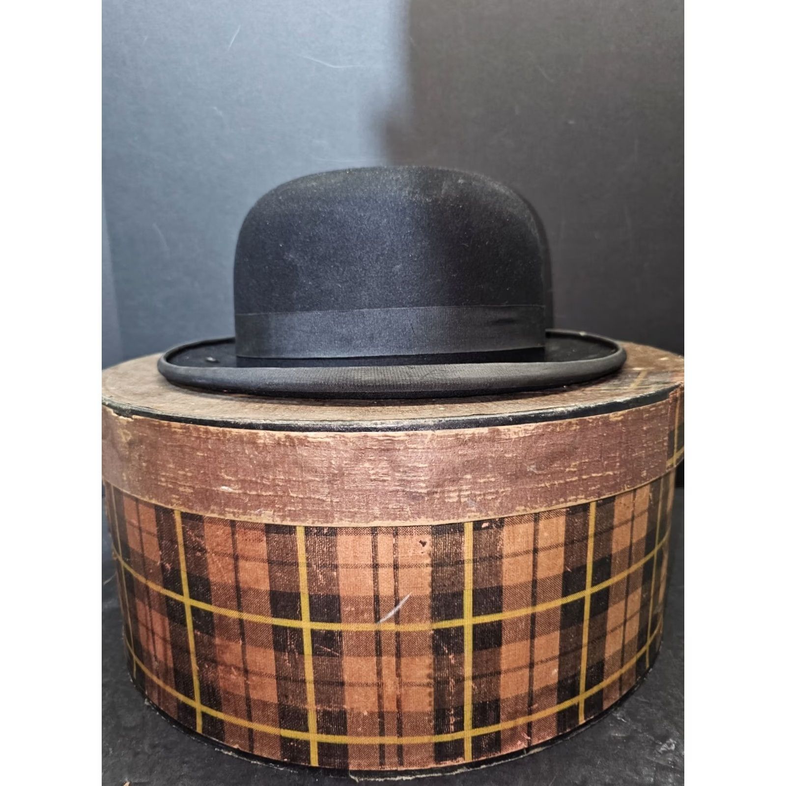 Brooks VINTAGE Herbert Johnson Derby Hat Exclusively for Brooks Bros. Size 7 Black 1900s Size ONE SIZE - 3 Thumbnail