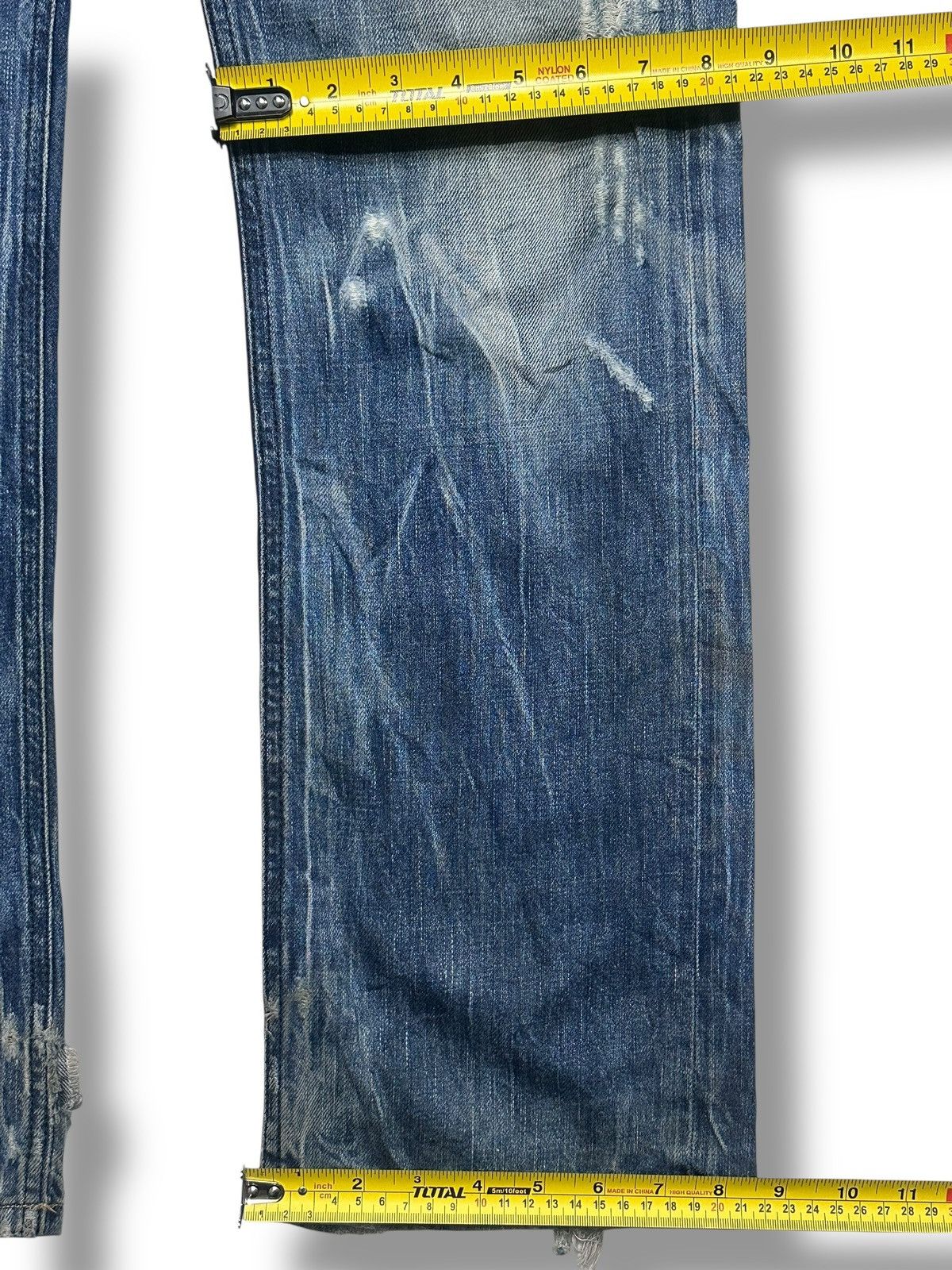 Diesel Diesel Viker Medium Blue Distressed Button Fly Faded Jeans Size US 31 - 23 Thumbnail