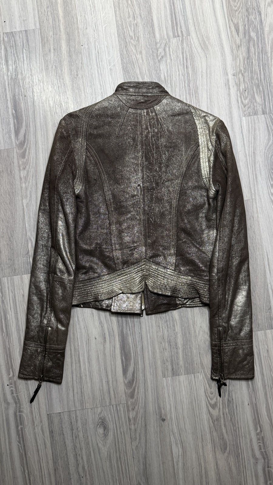Le Grande Bleu (L.G.B.) Costume Connection Y2K Vintage asymmetric MotoLeather Jacket Size S / US 4 / IT 40 - 7 Thumbnail