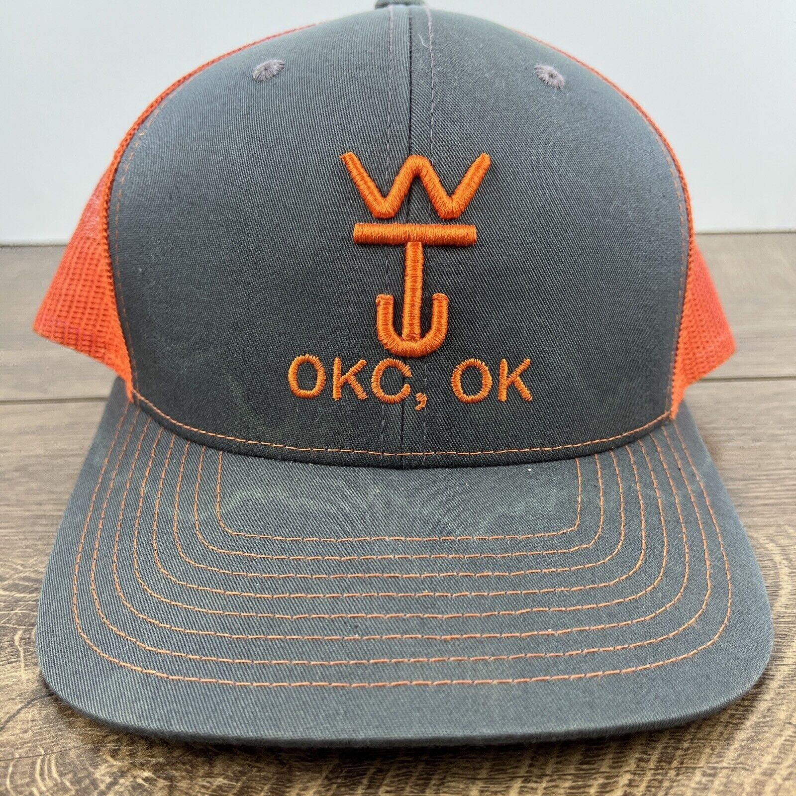 Other WT OKC Hat Oklahoma City Gray Adjustable Hat Adjustable Snap Size ONE SIZE - 4 Thumbnail