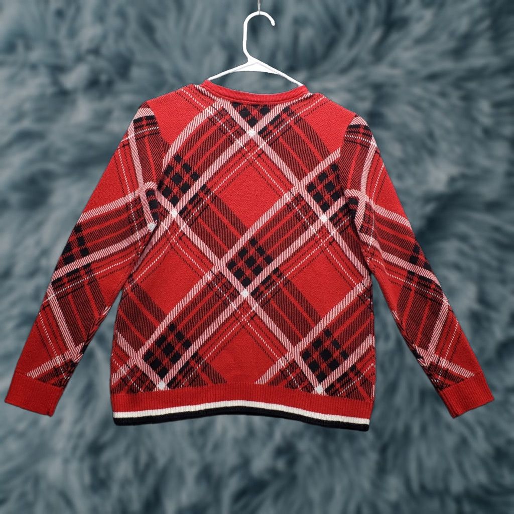 Charter Club Charter Club Sweater Womens PM Multicolor Plaid Crew Neck Pullover Knit Raglan Long Sleeve Casual Size M / US 6-8 / IT 42-44 - 1 Thumbnail