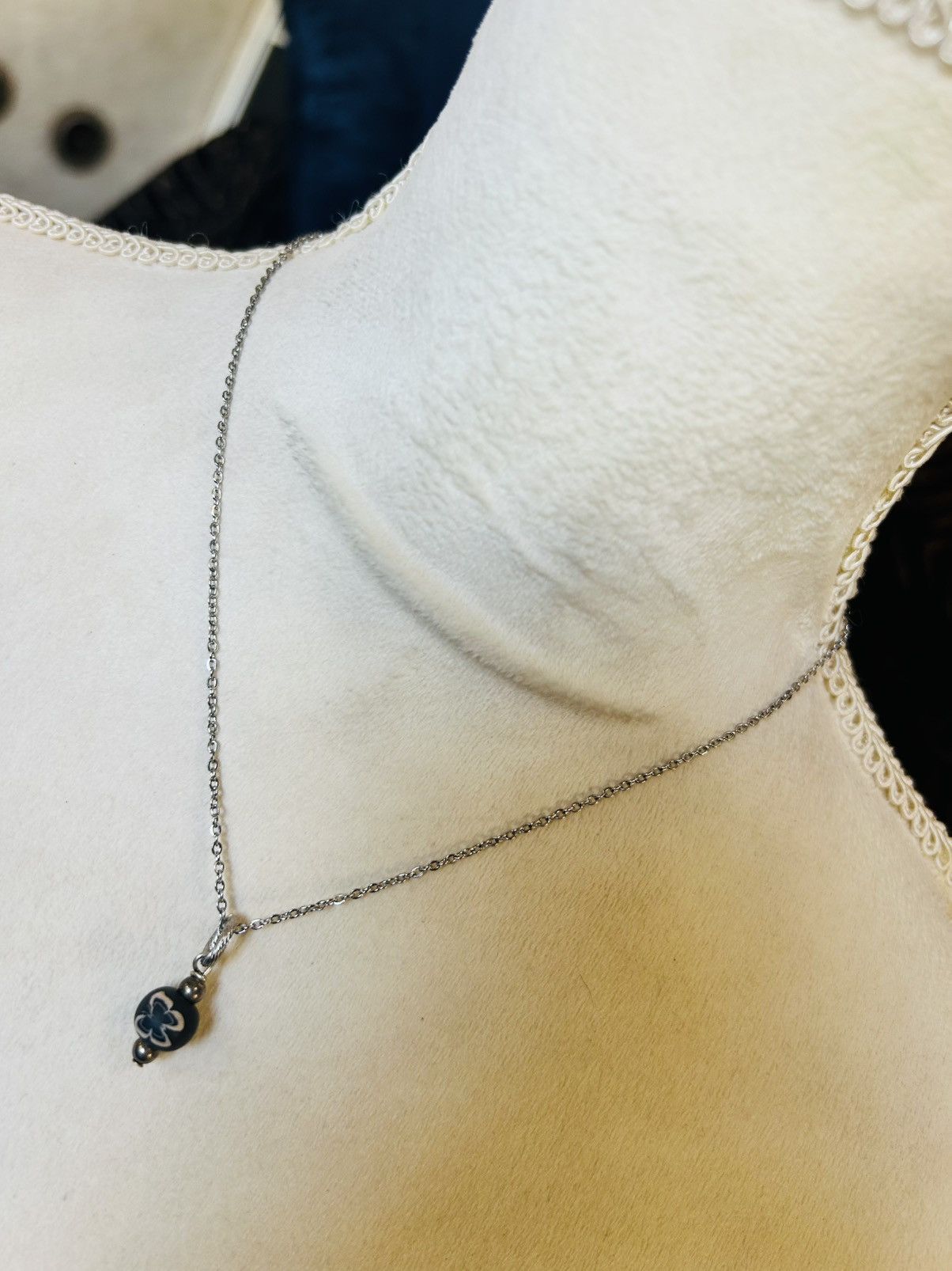 Handmade Handcrafted butterfly clay bead pendant on chain necklace Size ONE SIZE - 2 Thumbnail