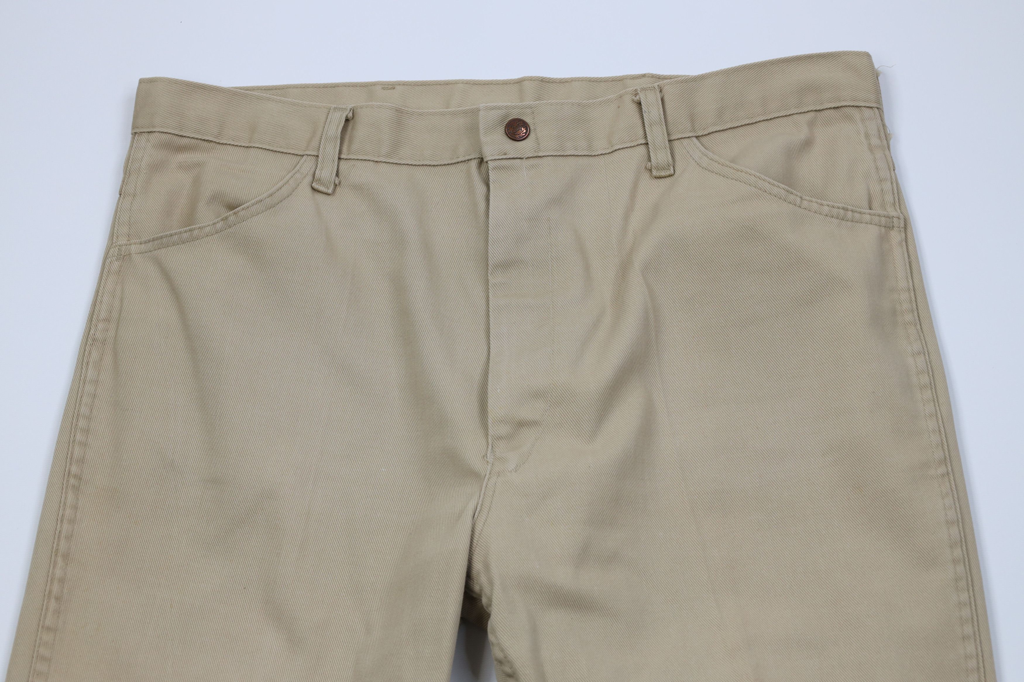 Vintage Vintage 70s Streetwear Wide Leg Bell Bottoms Twill Jeans USA Size US 38 / EU 54 - 2 Thumbnail