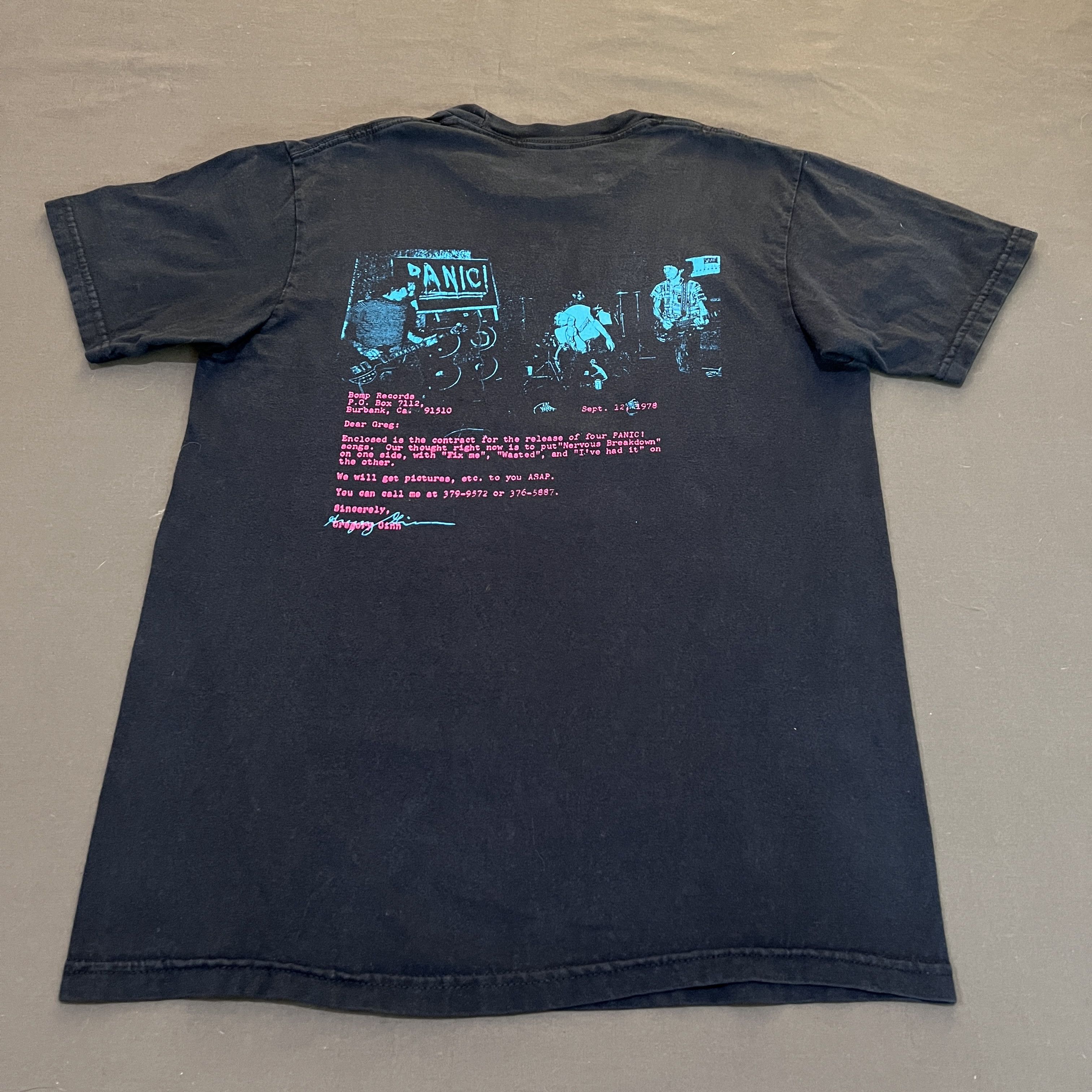 Vintage Y2K Greg Ginn Panic Black Flag SST Record Tee Size US M / EU 48-50 / 2 - 2 Thumbnail