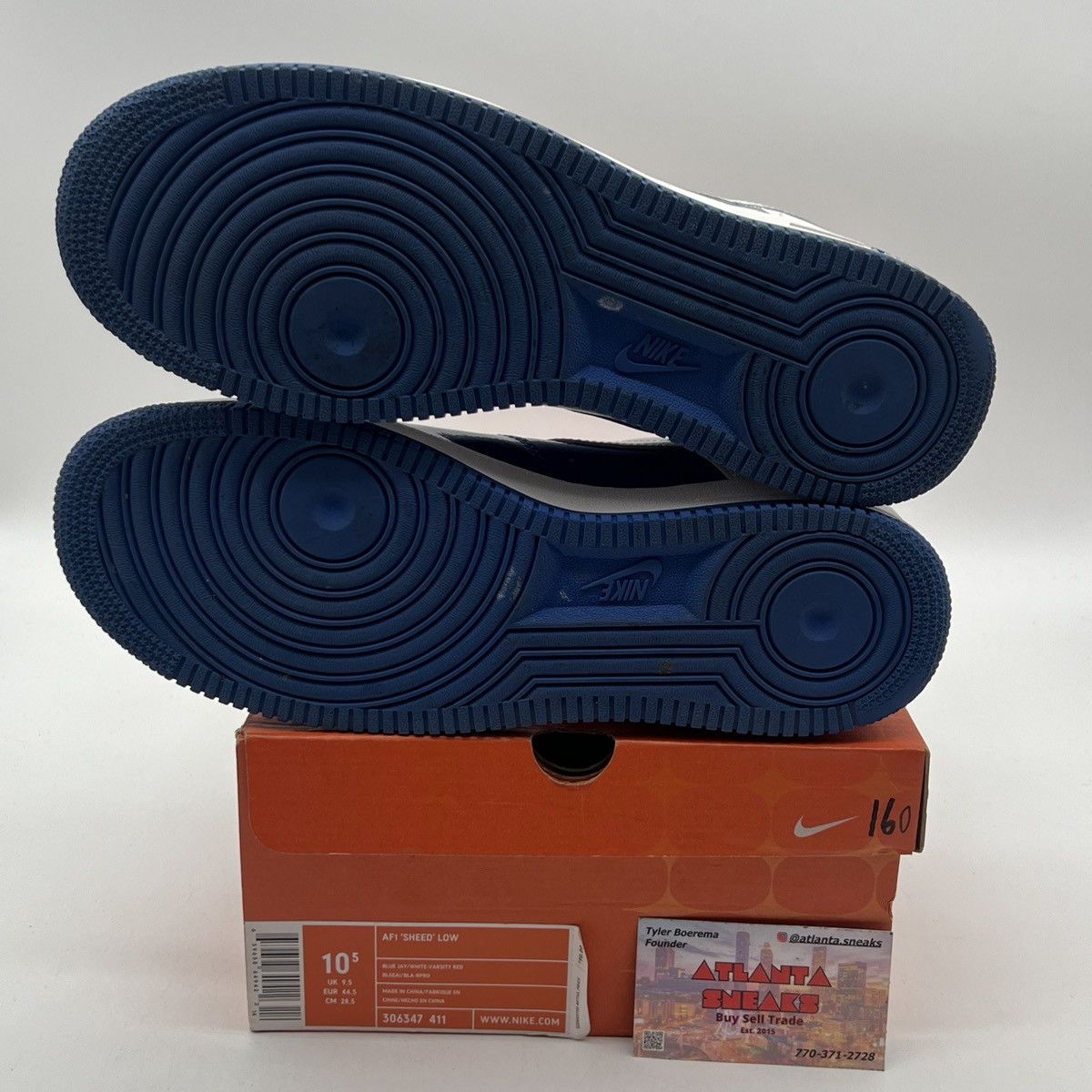 Nike Air Force 1 sheed low blue jay Size US 10.5 / EU 43-44 - 8 Thumbnail