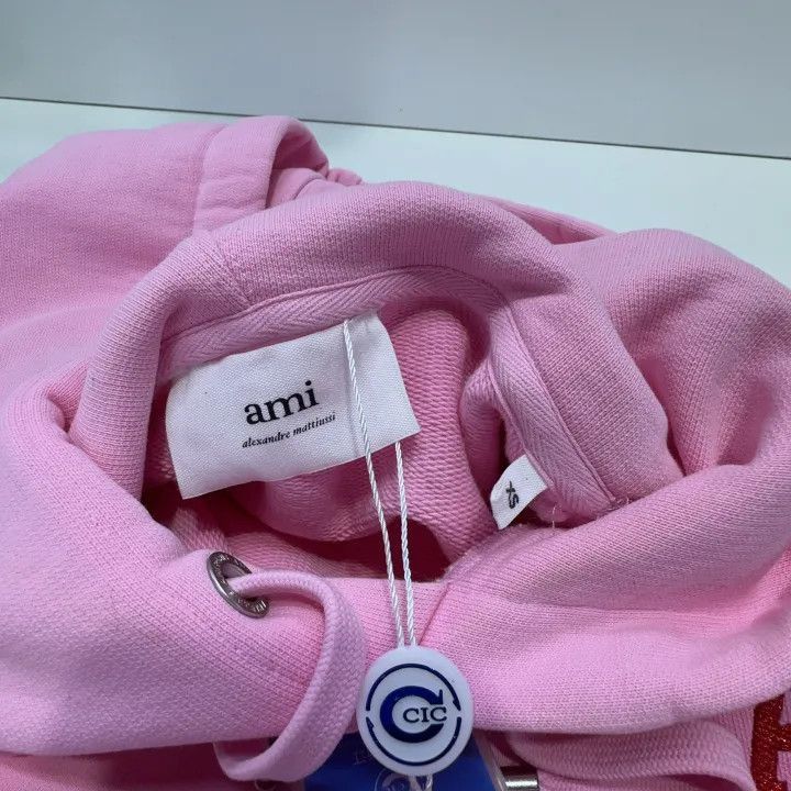 AMI AMIPARIS Pink Logo Hoodie for All -2507 Size US XS / EU 42 / 0 - 1 Thumbnail