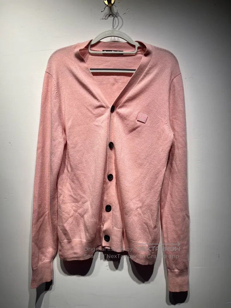 Acne Studios Acne Studios Pink V-neck Knitted Sweater Size S / US 4 / IT 40 - 1 Thumbnail