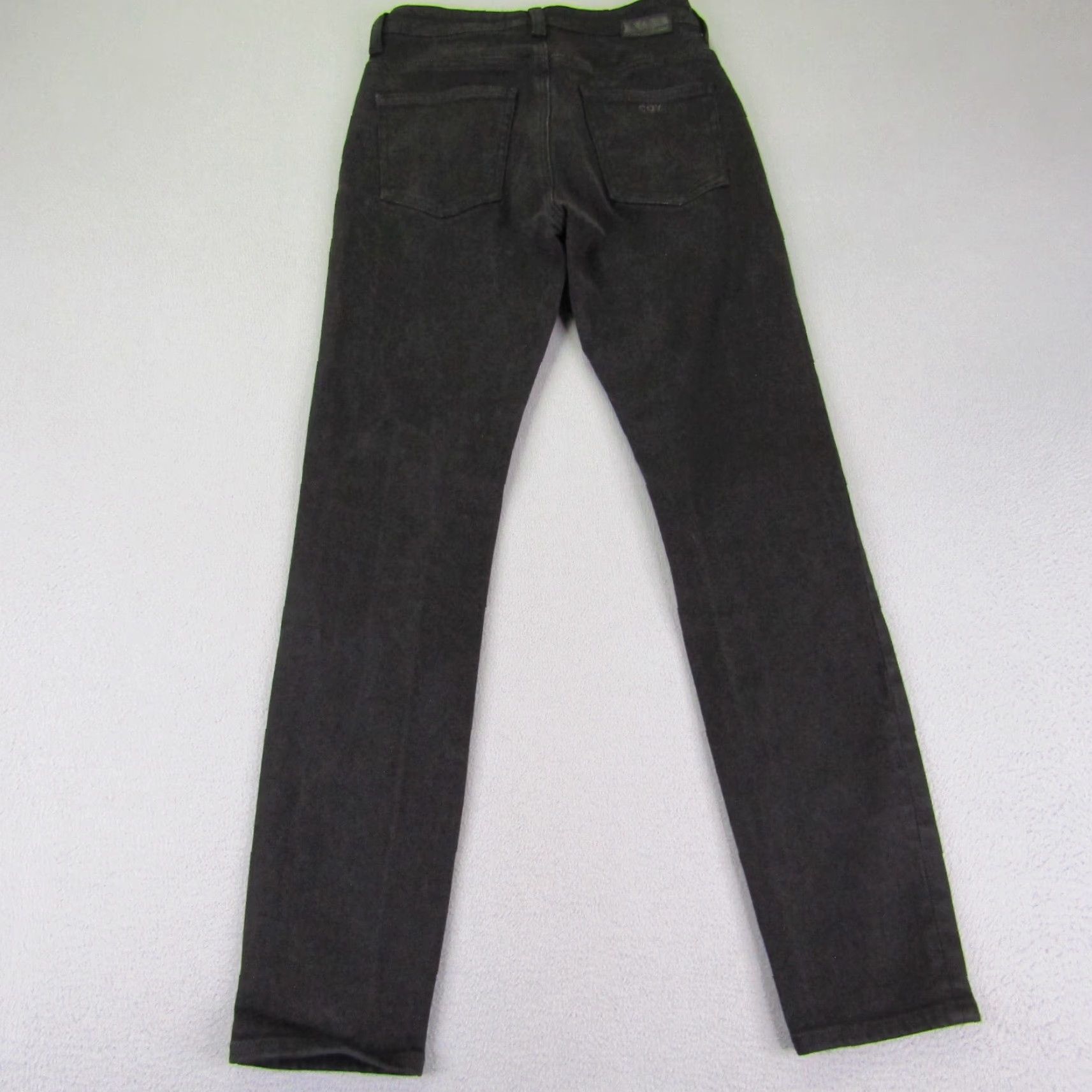 Vintage VINTAGE CQY Women's Jeans Skinny Fit High Rise Black Denim Size 25 Stretch Pockets Made in USA Size 24" / US 00 / IT 34 - 6 Thumbnail