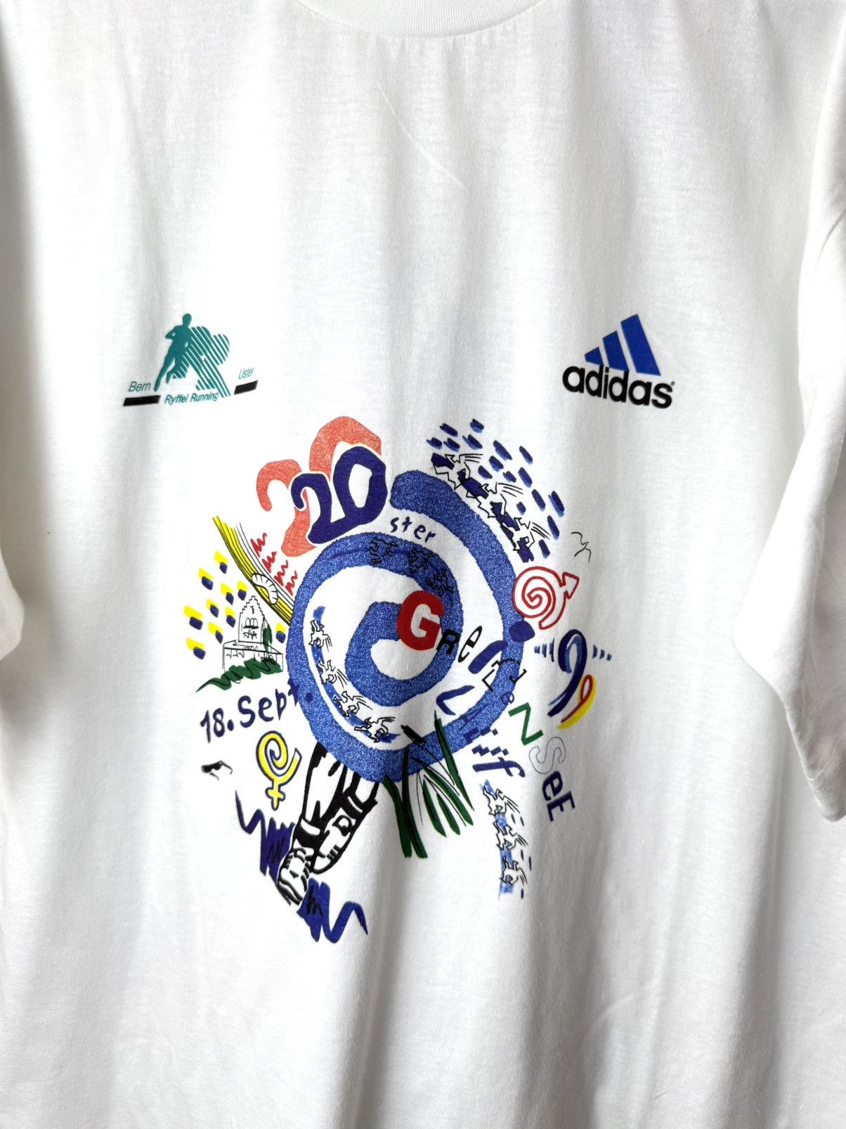 Adidas 💥Rare! Vintage 90’s Adidas Marathon T Shirt Retro Size US M / EU 48-50 / 2 - 3 Thumbnail