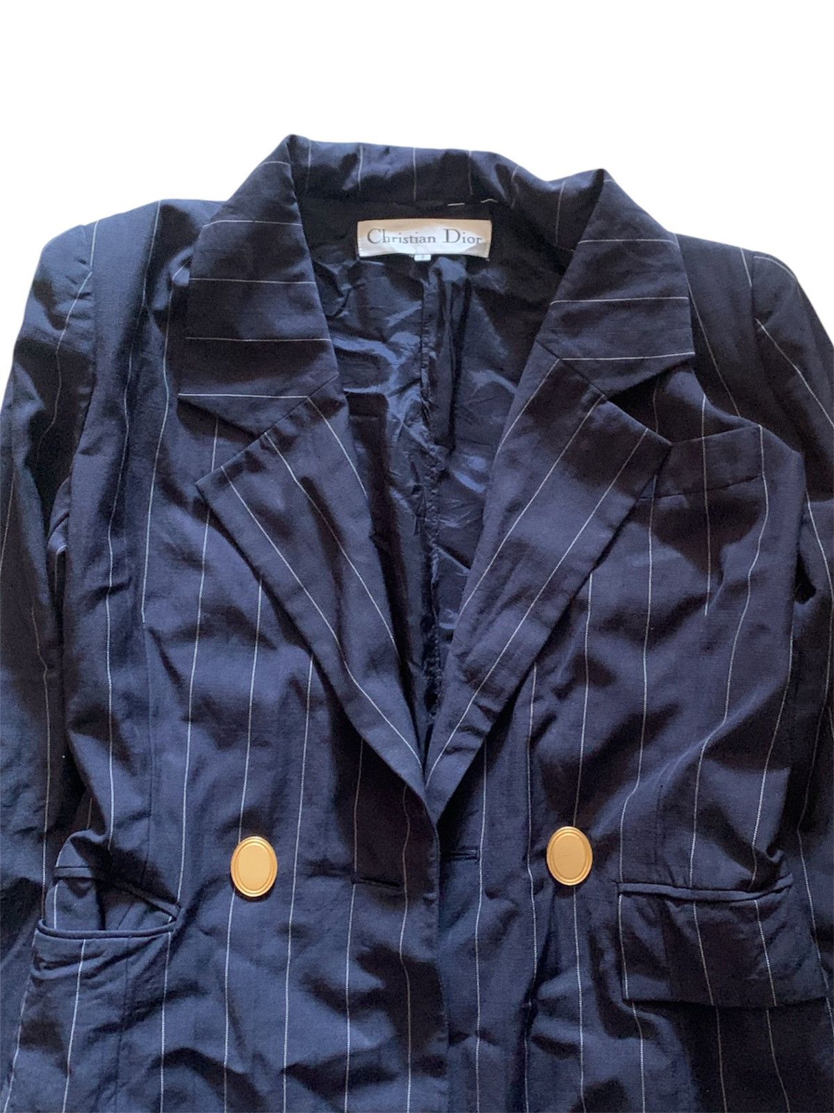 Christian Dior Monsieur Vintage Christian Dior Stripe Blazer Size M / US 6-8 / IT 42-44 - 2 Thumbnail