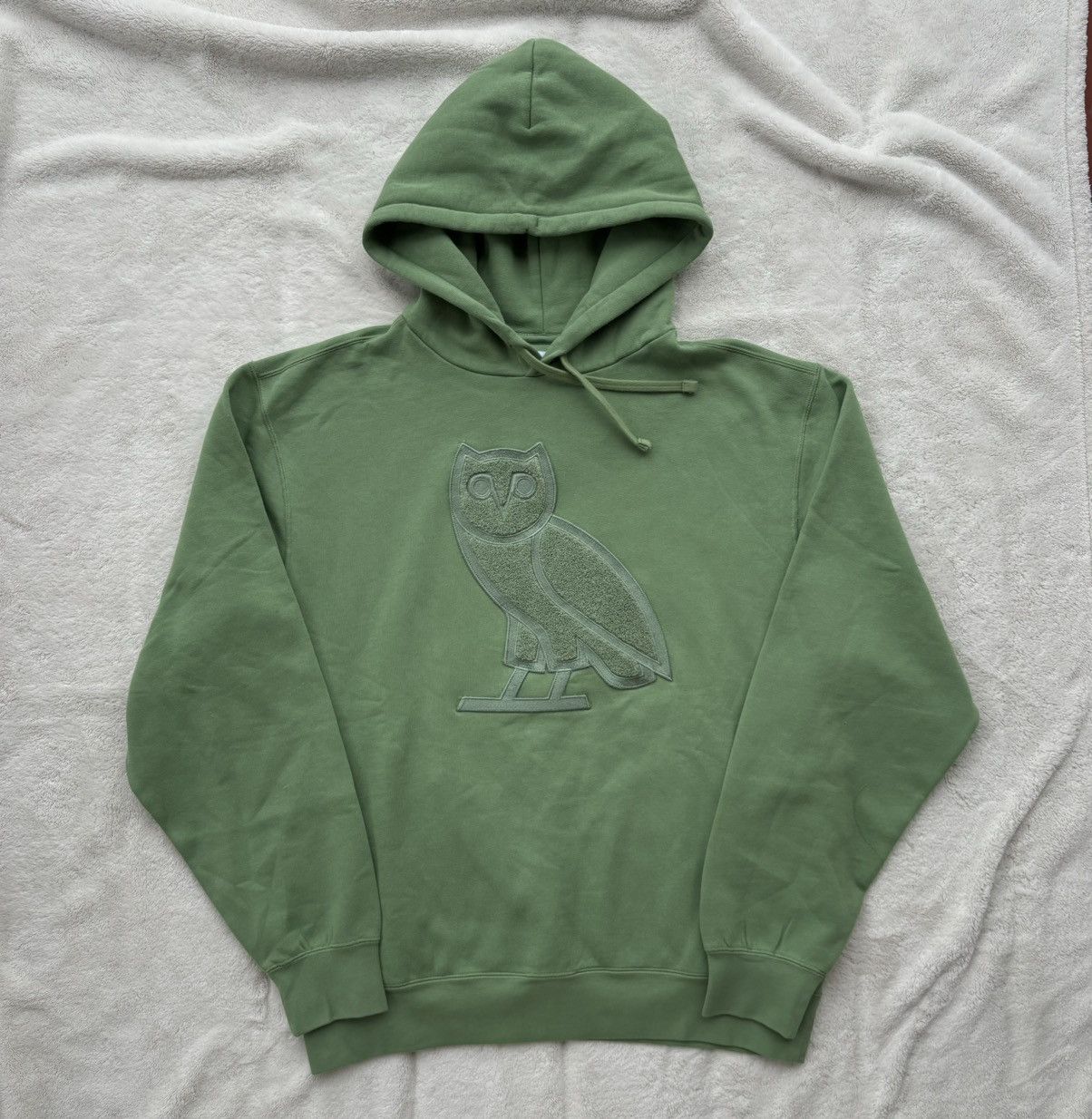October's Very Own OVO Watercress Green Chenille OG Owl Hoodie Size US XL / EU 56 / 4 - 1 Thumbnail