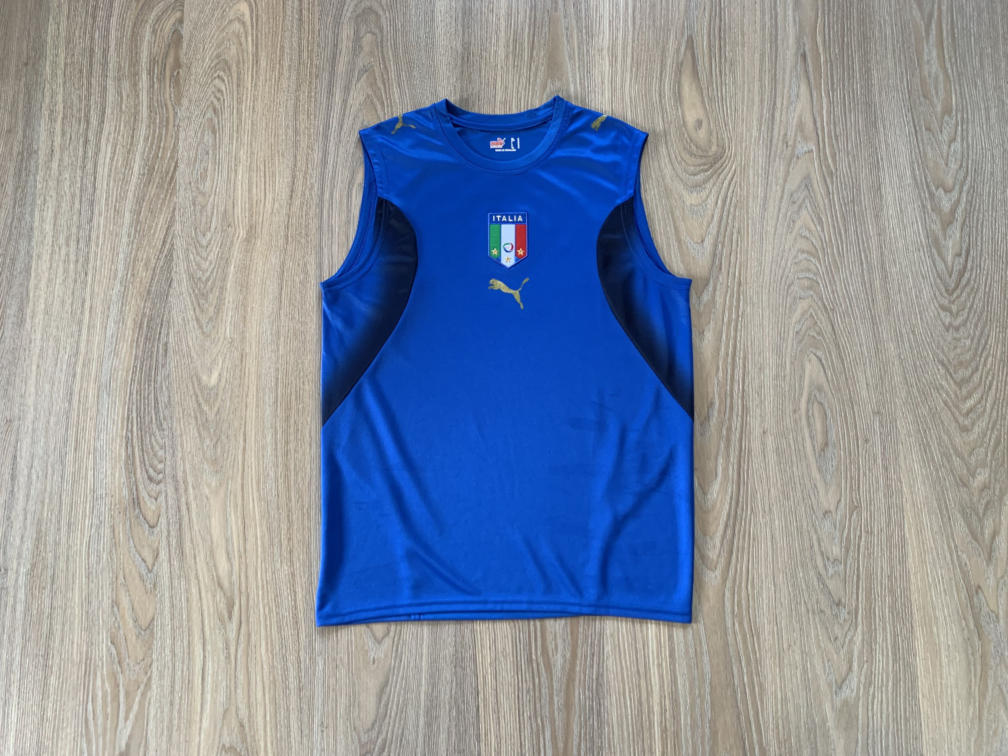 Puma Vintage Puma Italia Sleeveless Training T-Shirt Size US M / EU 48-50 / 2 - 1 Thumbnail