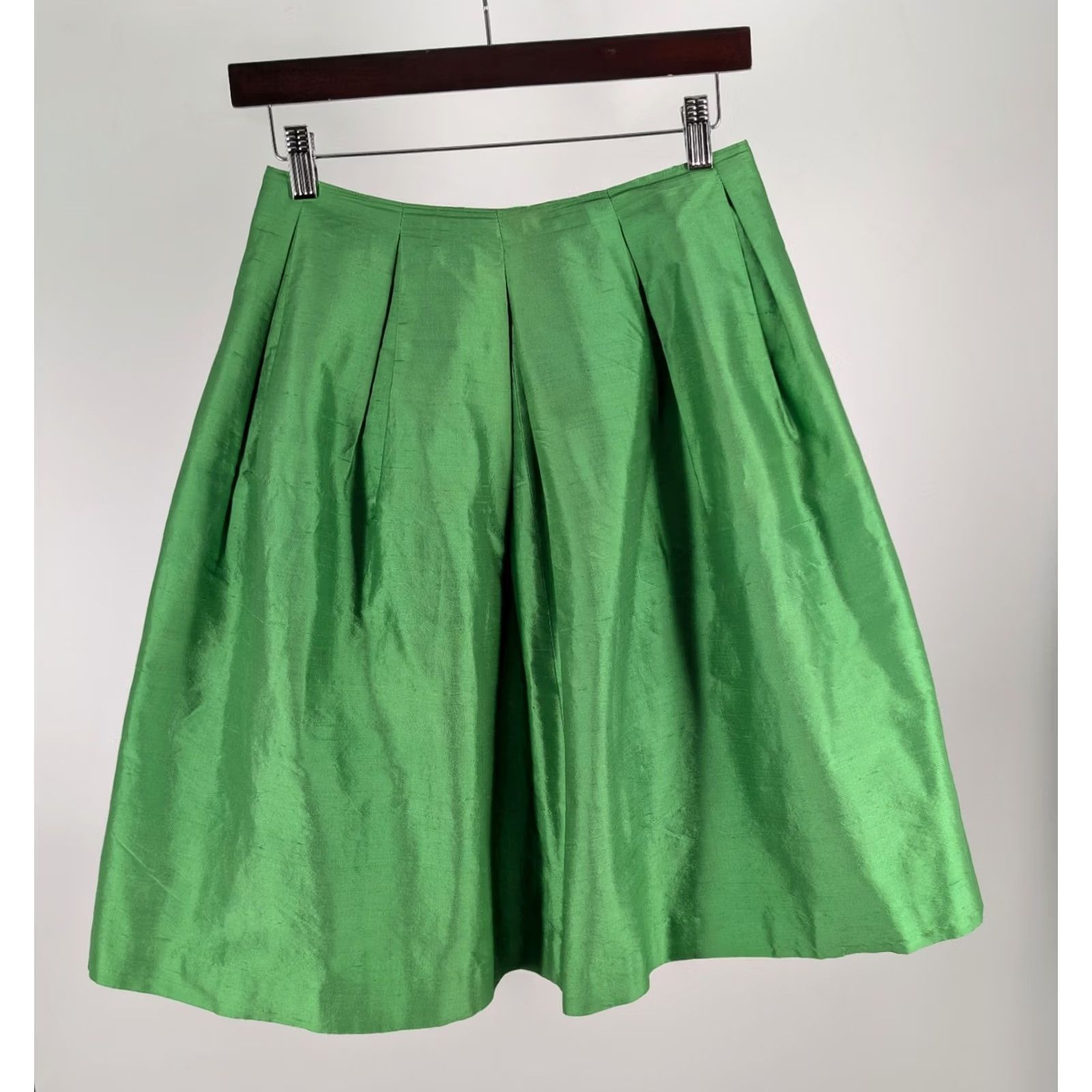 Vintage VINTAGE Kate Spade New York Silk Pleated Skirt Japan Green L Skirt Women Size 36" / US 14 / IT 50 - 2 Thumbnail