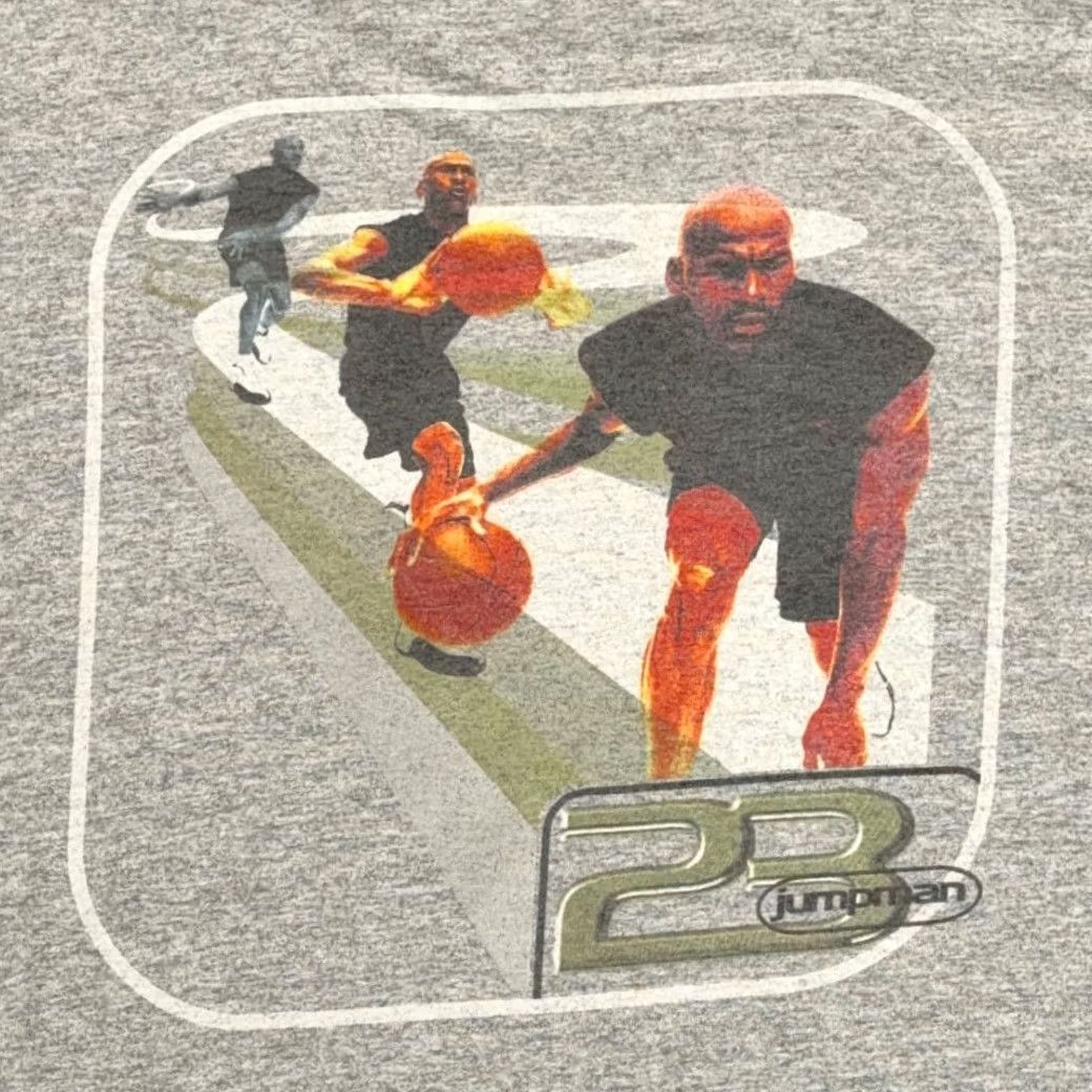 Nike VINTAGE Nike Jumpman Basketball Shirt Adult 2XL Gray USA 90s Tee Size US XXL / EU 58 / 5 - 4 Thumbnail