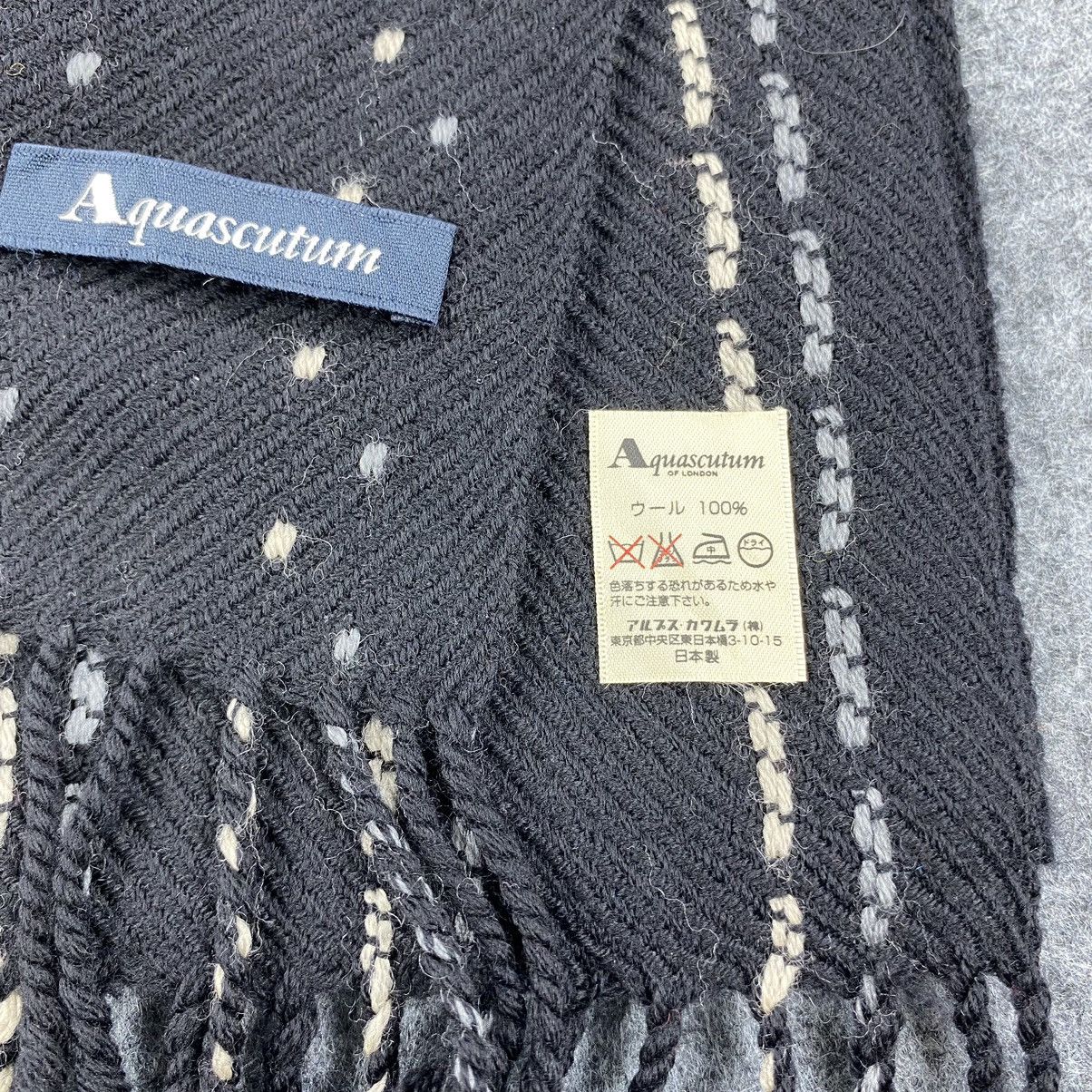Aquascutum × Vintage Aquascutum Scarf # Muffler # Neckwear # D294 Size ONE SIZE - 2 Thumbnail