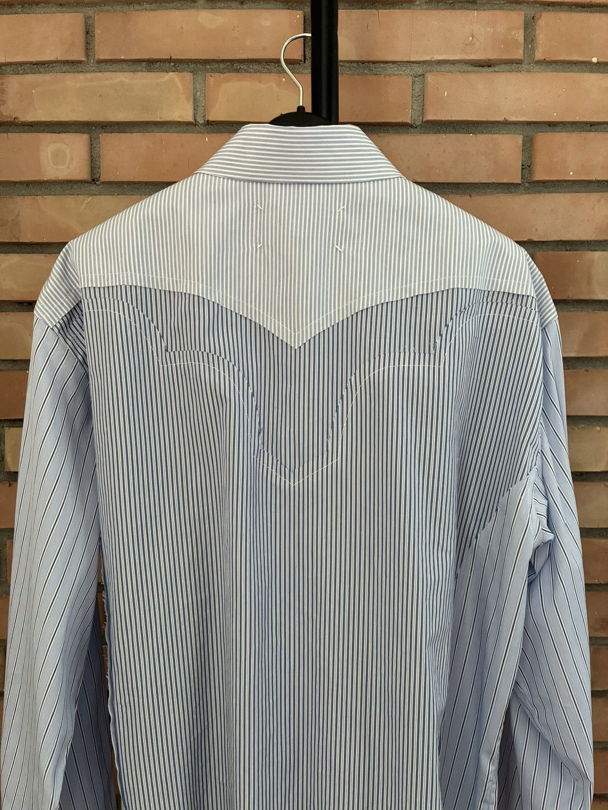 Maison Margiela Maison Margiela Patchwork striped Yoke shirt Size US L / EU 52-54 / 3 - 5 Thumbnail