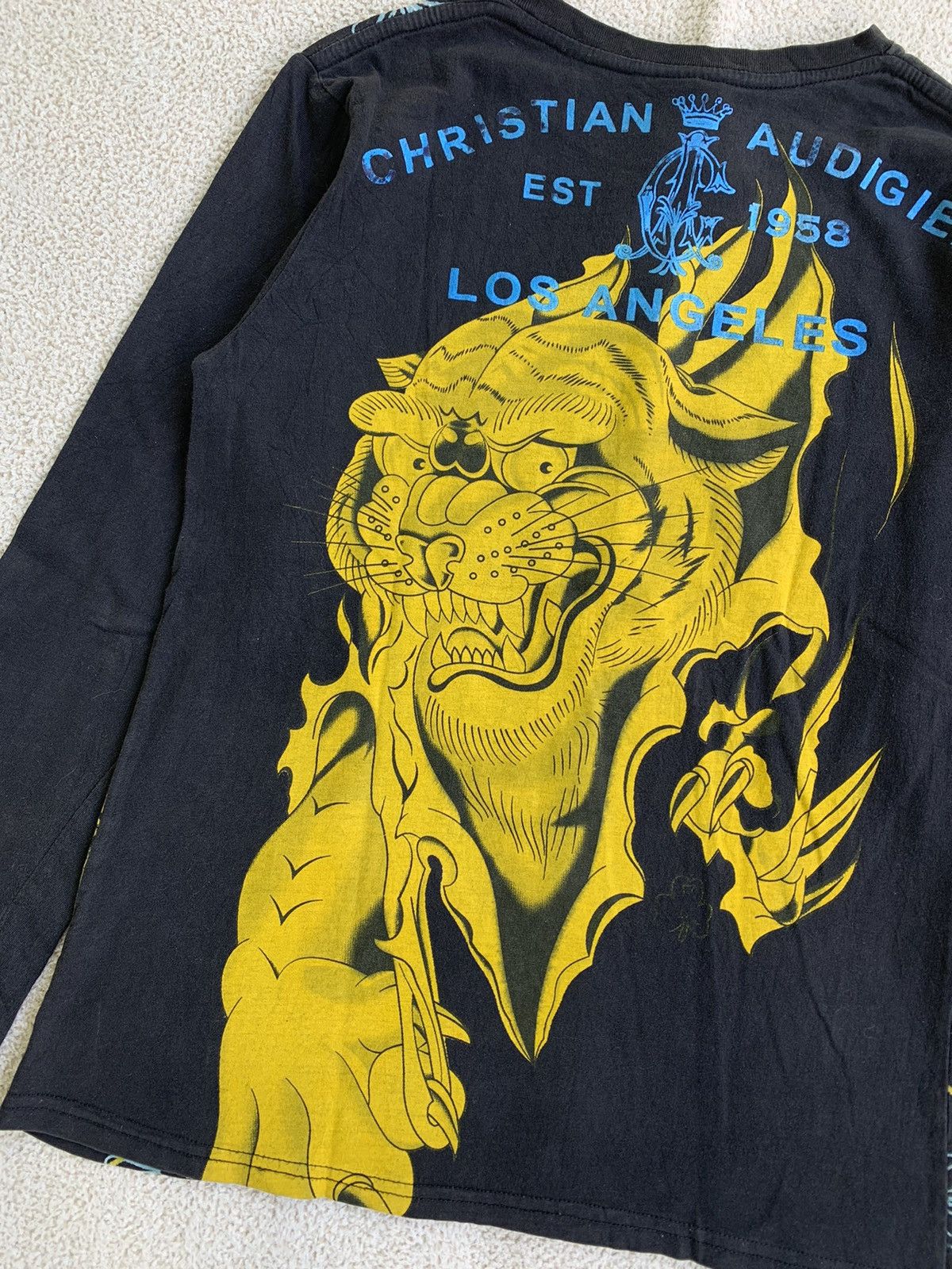 Christian Audigier × Ed Hardy × Vintage Vtg Christian audiger full print long sleeve t shirt Size US M / EU 48-50 / 2 - 6 Thumbnail