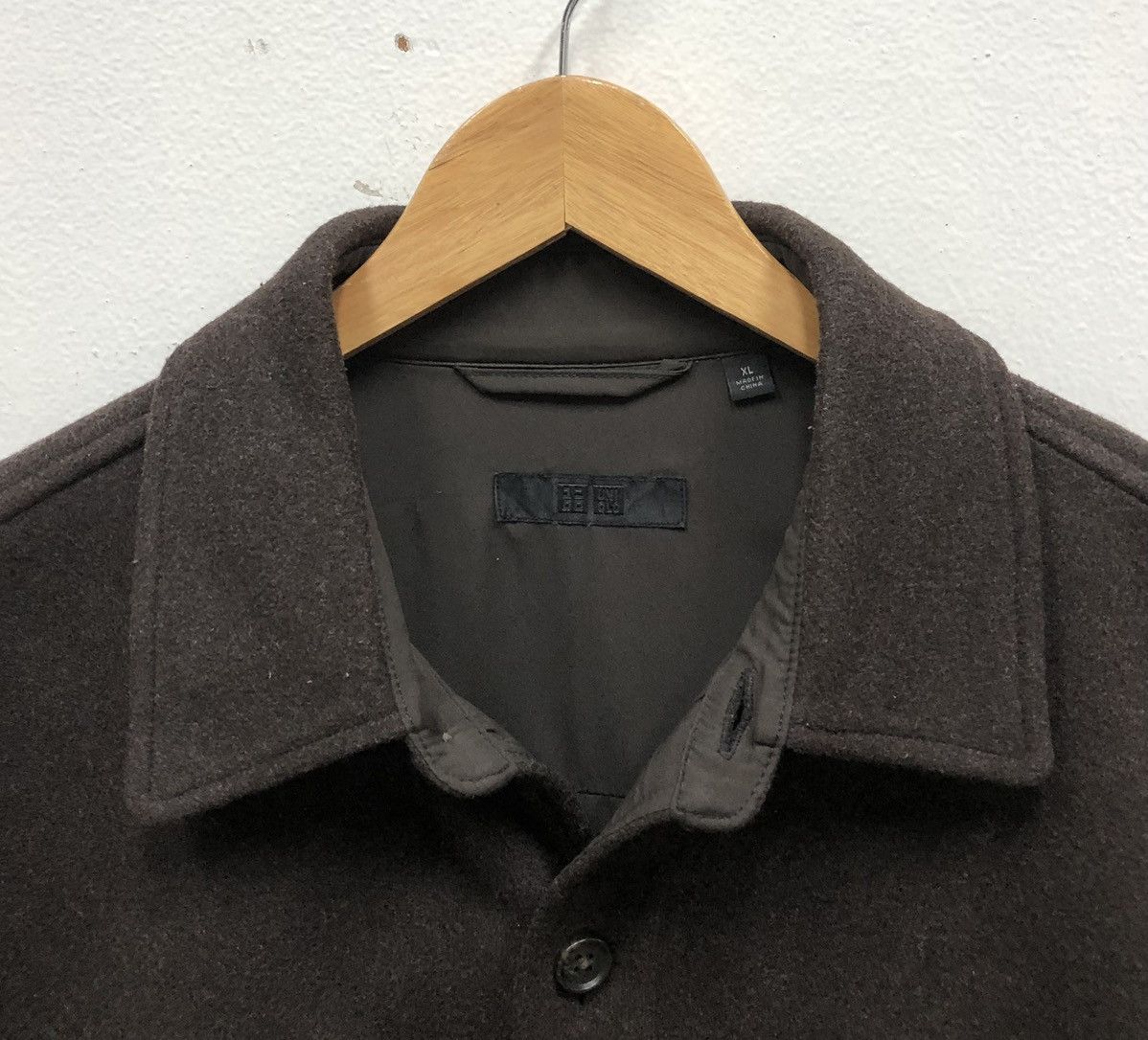 Uniqlo UNIQLO Dark Brown XL Shirt Blouson Wool Like Jacket Size US XL / EU 56 / 4 - 8 Thumbnail