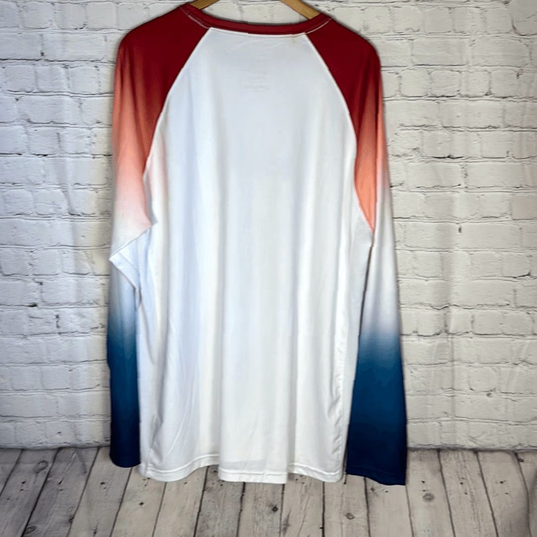 Vintage Huk Americana Flare Double Header Fishing Long Sleeve Shirt XXL Men White Blue 2XL T-Shirt Regular Size Huk Shirt Size US XXL / EU 58 / 5 - 5 Thumbnail