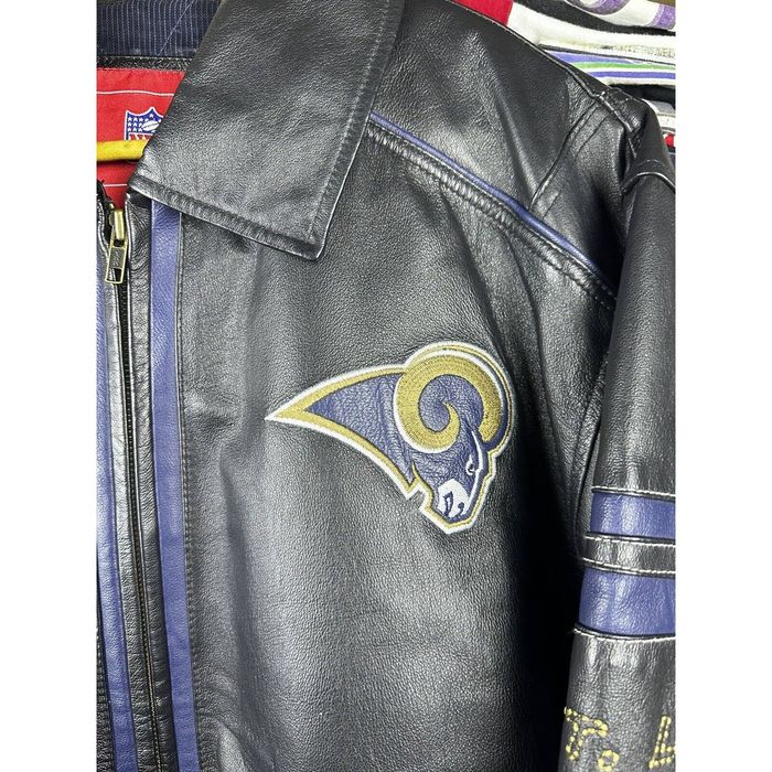 ST. LOUIS RAMS MEN'S LEATHER JACKET (XL-Never worn) - clothing