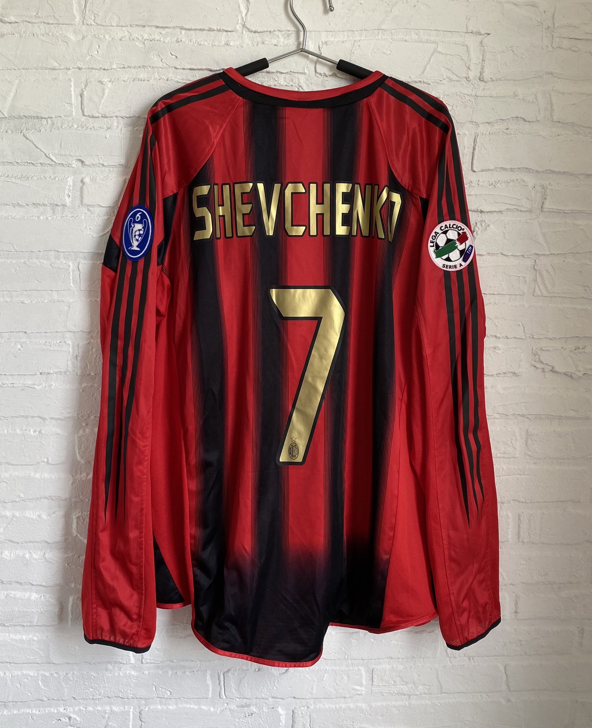 Vintage 2004 match worn AC Milan Andriy Shevchenko jersey