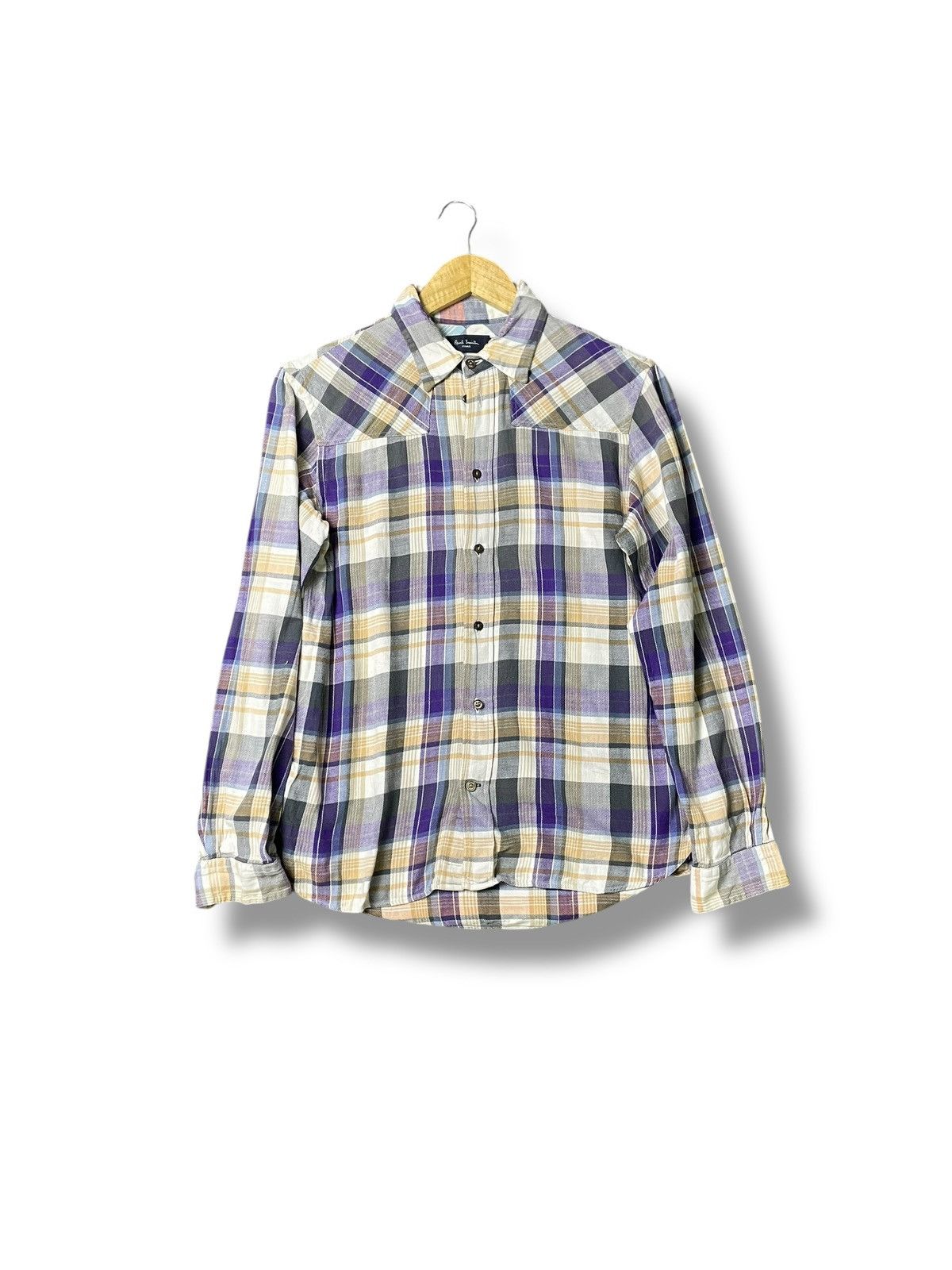 Paul Smith × Vintage Vintage Paul Smith Checked Button Up Shirt (50) Size US XS / EU 42 / 0 - 1 Thumbnail