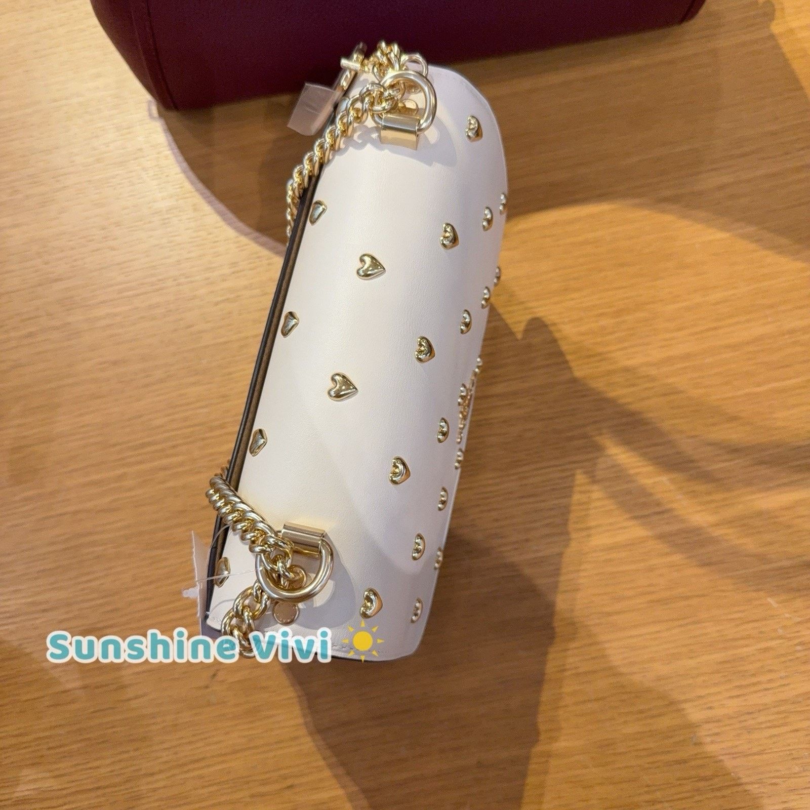 Coach NWT Coach Klare Crossbody Bag Heart Rivets Gold/Chalk CDB01 Size ONE SIZE - 7 Thumbnail