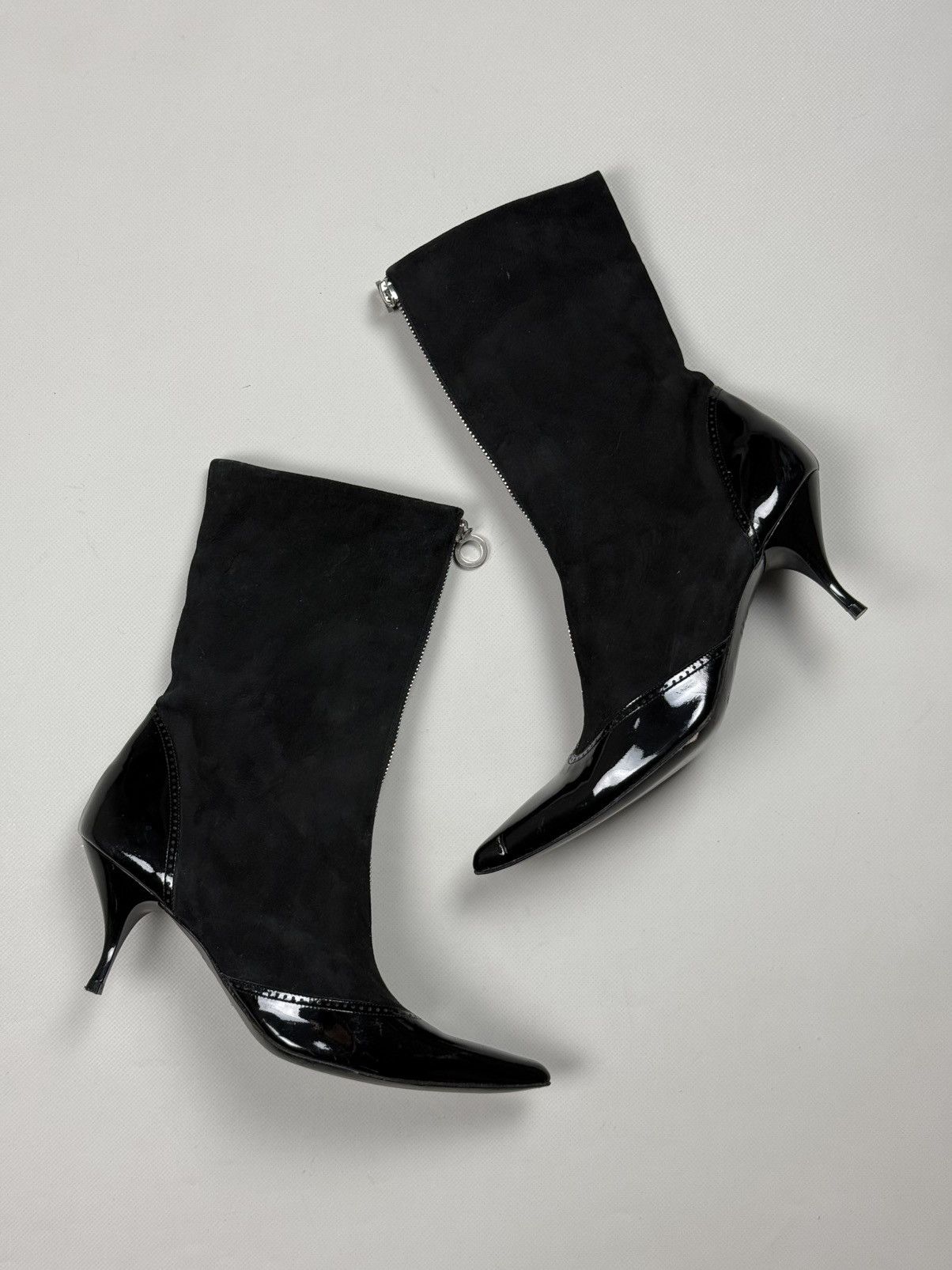 Marc Jacobs Marc Jacobs Heeled Full Zip Leather Suede Ankle Boots Shoes Size US 9.5 / IT 39.5 - 5 Thumbnail