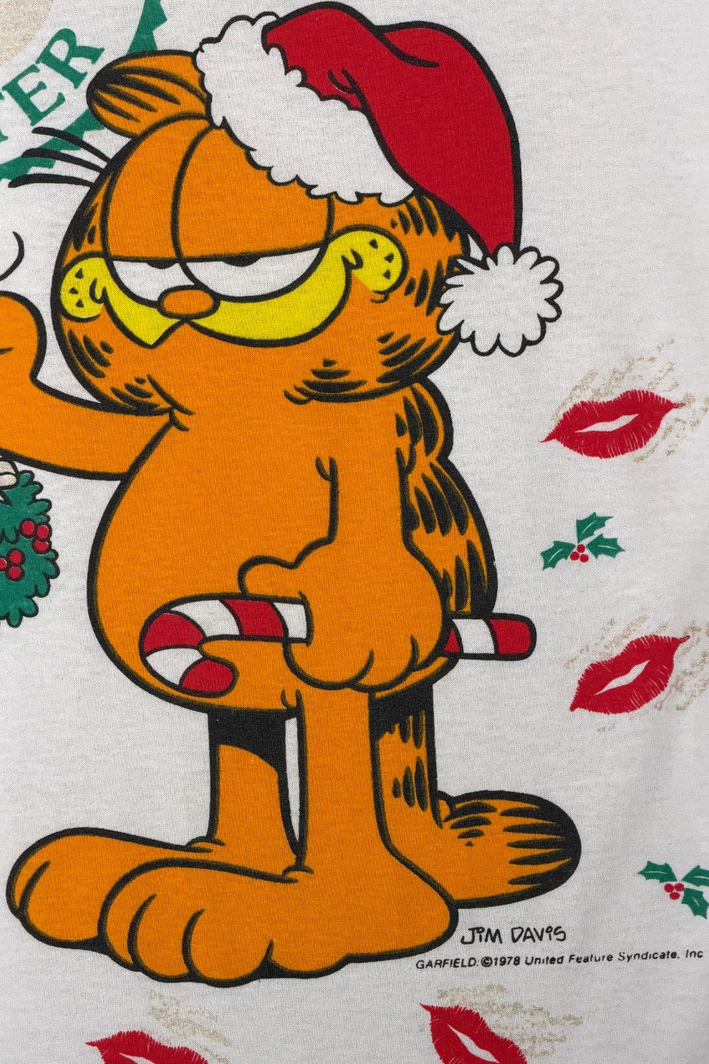 Early Garfield Christmas Ringer T-Shirt 1979 Single Stitch image 6