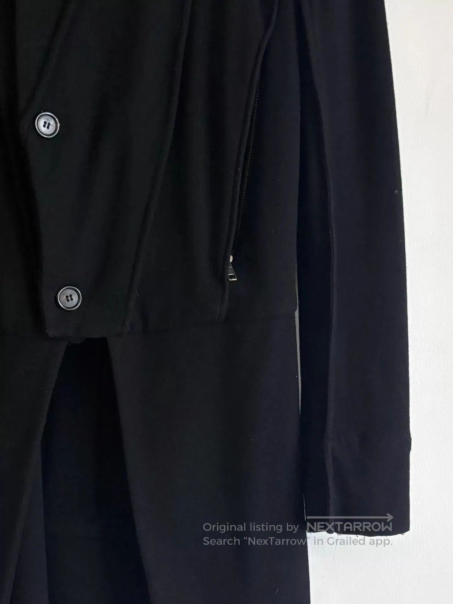 Ann Demeulemeester Long Black Button. Size US XS / EU 42 / 0 - 4 Thumbnail