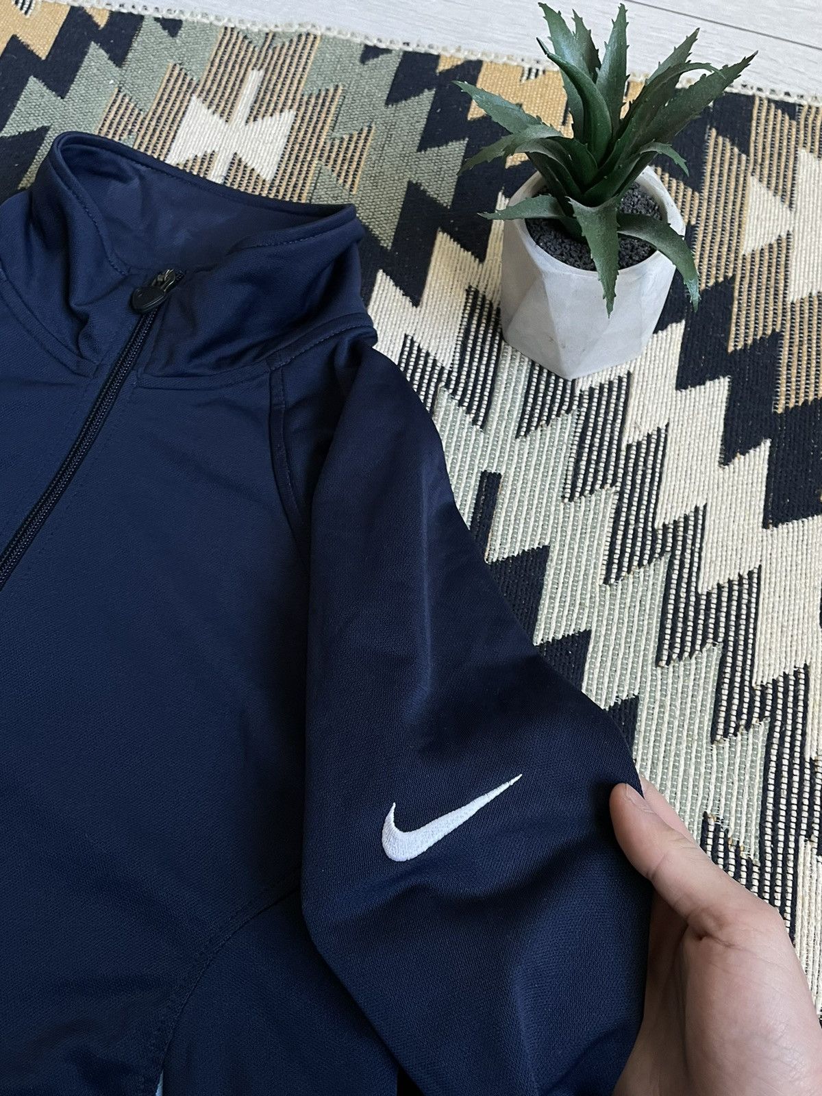 Other Vintage 90’s Nike Drill Swoosh Track Top Size US S / EU 44-46 / 1 - 5 Thumbnail
