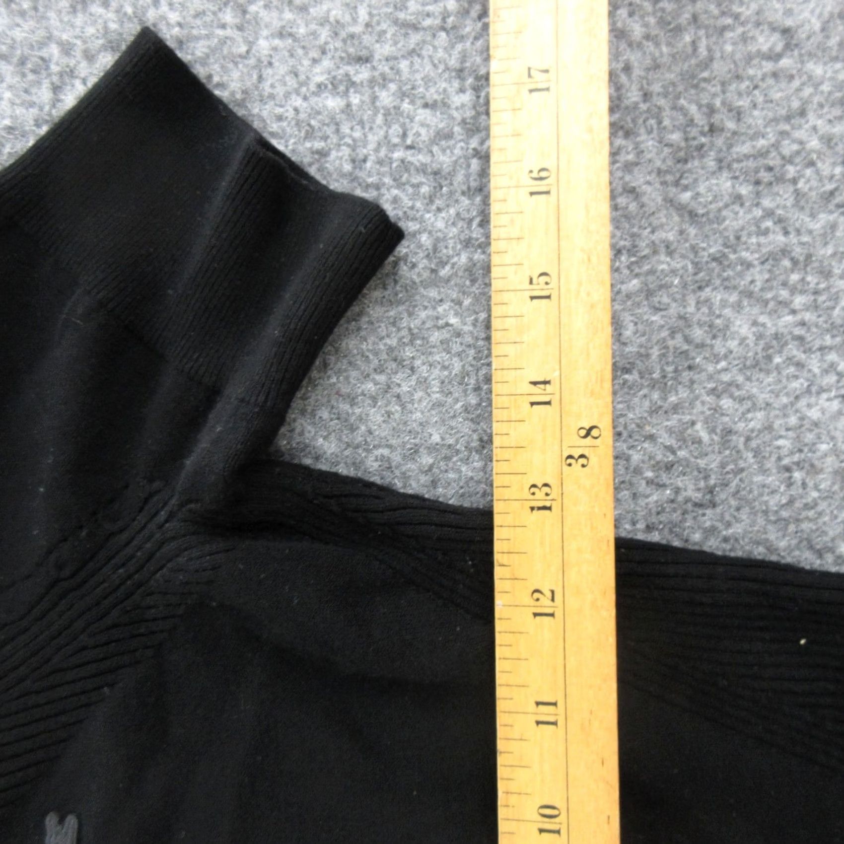 Lacoste Lacoste Womens Sweater Short Sleeve Collared Knit Pullover 1/4 Zip Black 38 XS? Size XS / US 0-2 / IT 36-38 - 4 Thumbnail