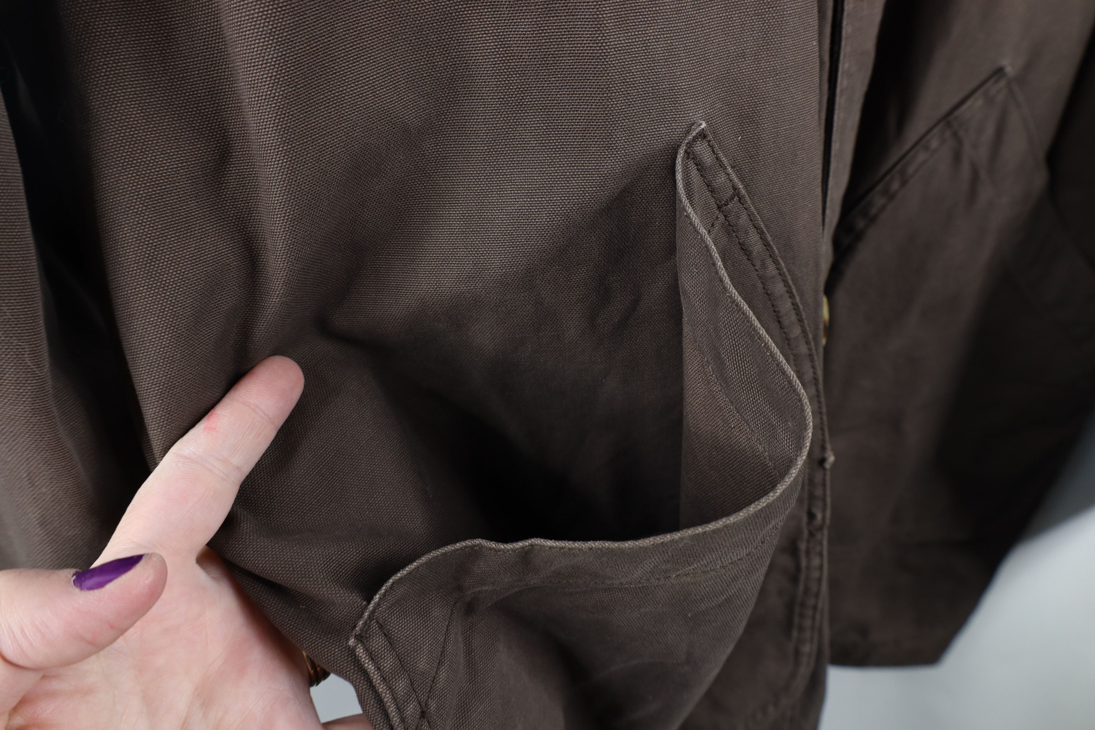 Lands' End × Vintage Vintage 90s Lands End Flannel Lined Chore Barn Jacket Brown Size US XL / EU 56 / 4 - 8 Thumbnail