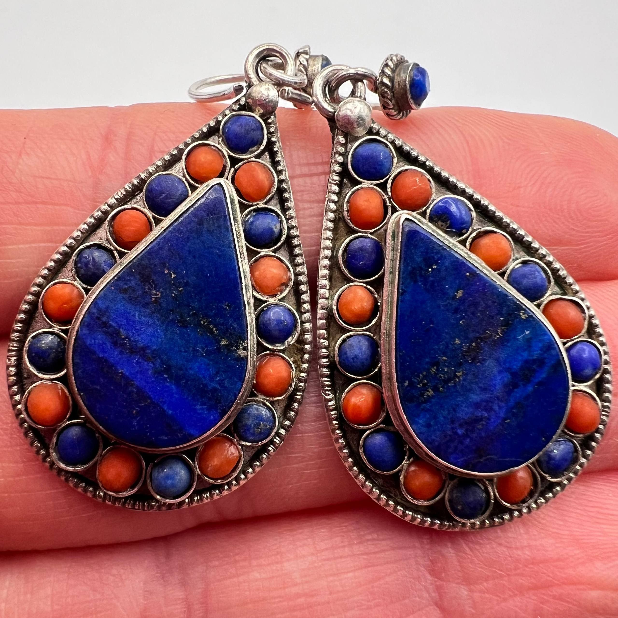 Vintage Vintage Sterling Silver 925 Gemstone Earrings 9g Size ONE SIZE - 8 Thumbnail