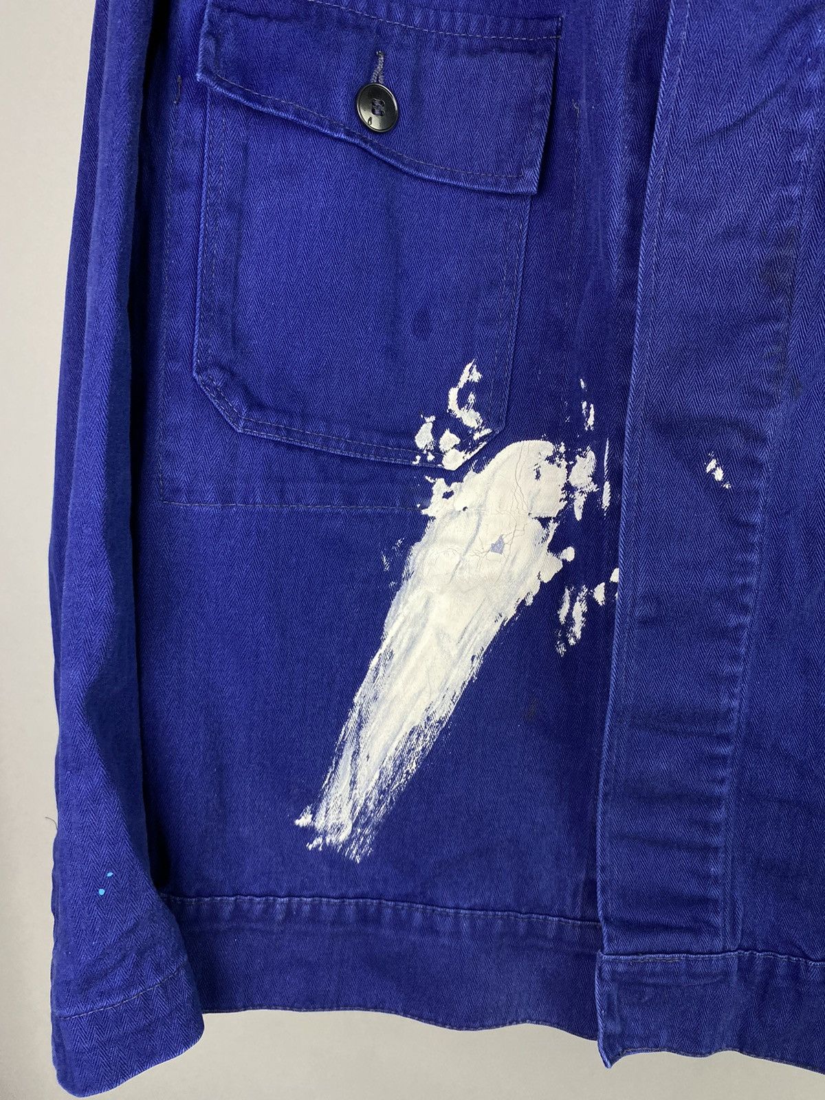 Le Laboureur × Vintage Vintage Workwear Blue Chore Jacket with Paint Marks Size US XL / EU 56 / 4 - 3 Thumbnail
