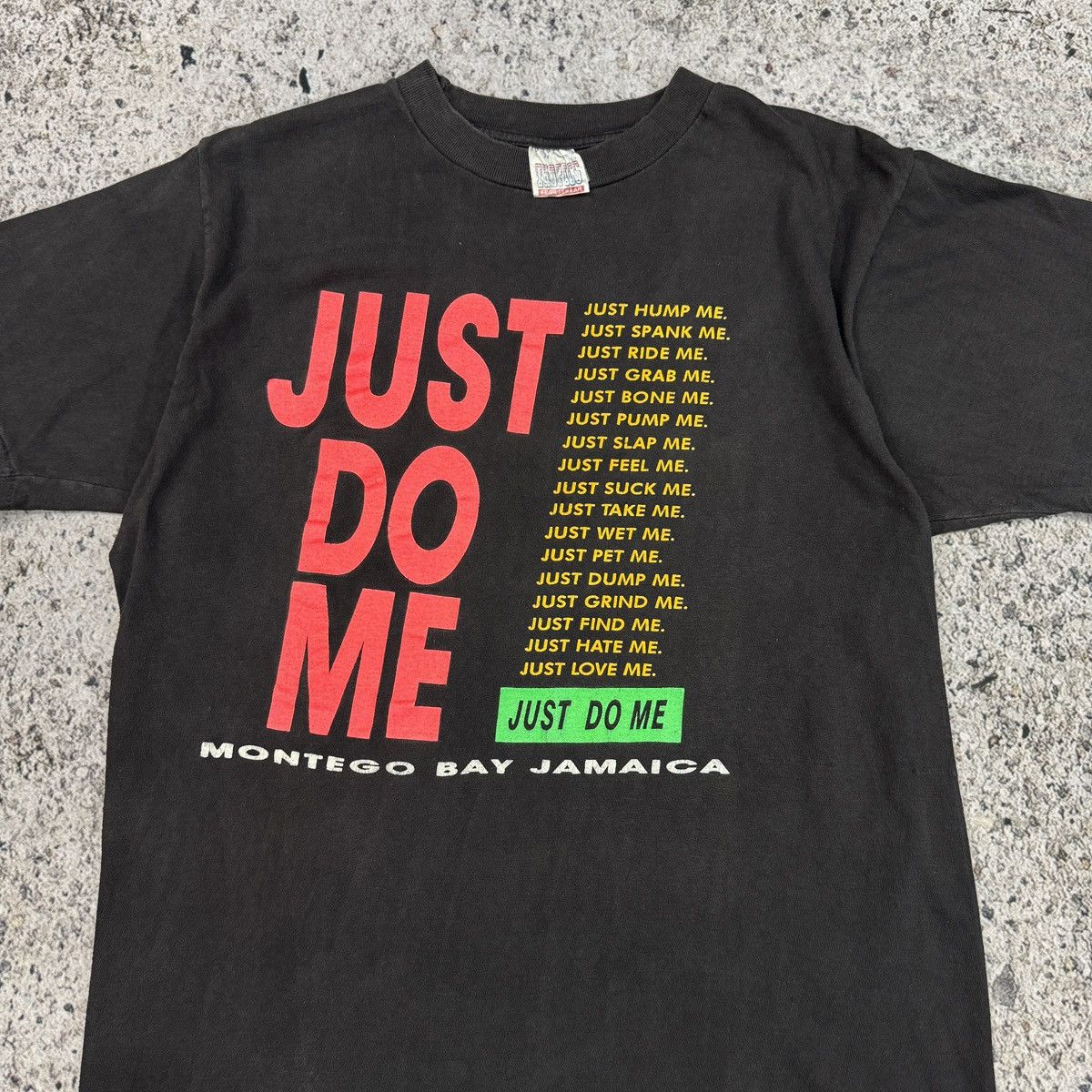 Vintage 90s Just Do Me Sex Tee Faded Thrashed Pornstar ERD Grunge Size US L / EU 52-54 / 3 - 7 Thumbnail