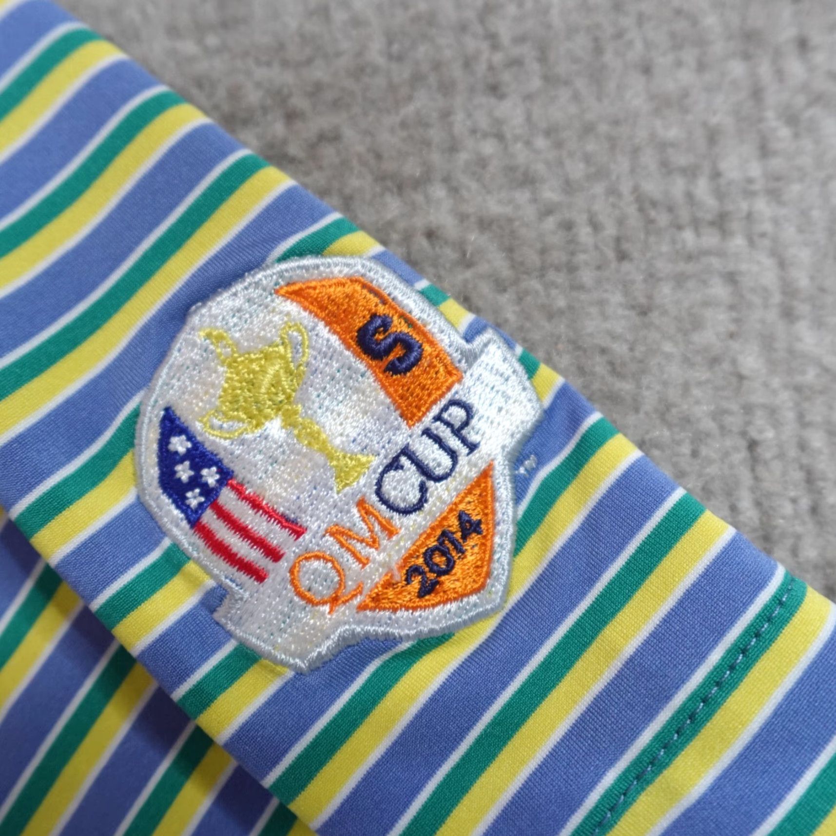 Peter Millar Peter Millar Polo Shirt L Blue Striped QM Cup Syracuse Mens Golf Summer Comfort Embroidered Short Sleeve Size US L / EU 52-54 / 3 - 2 Thumbnail