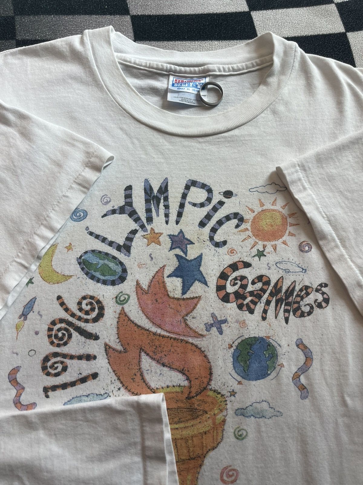 USA Olympics Vintage OLYMPIC GAMES Atlanta 1996’s Pop Art Tshirt Size US XL / EU 56 / 4 - 7 Thumbnail