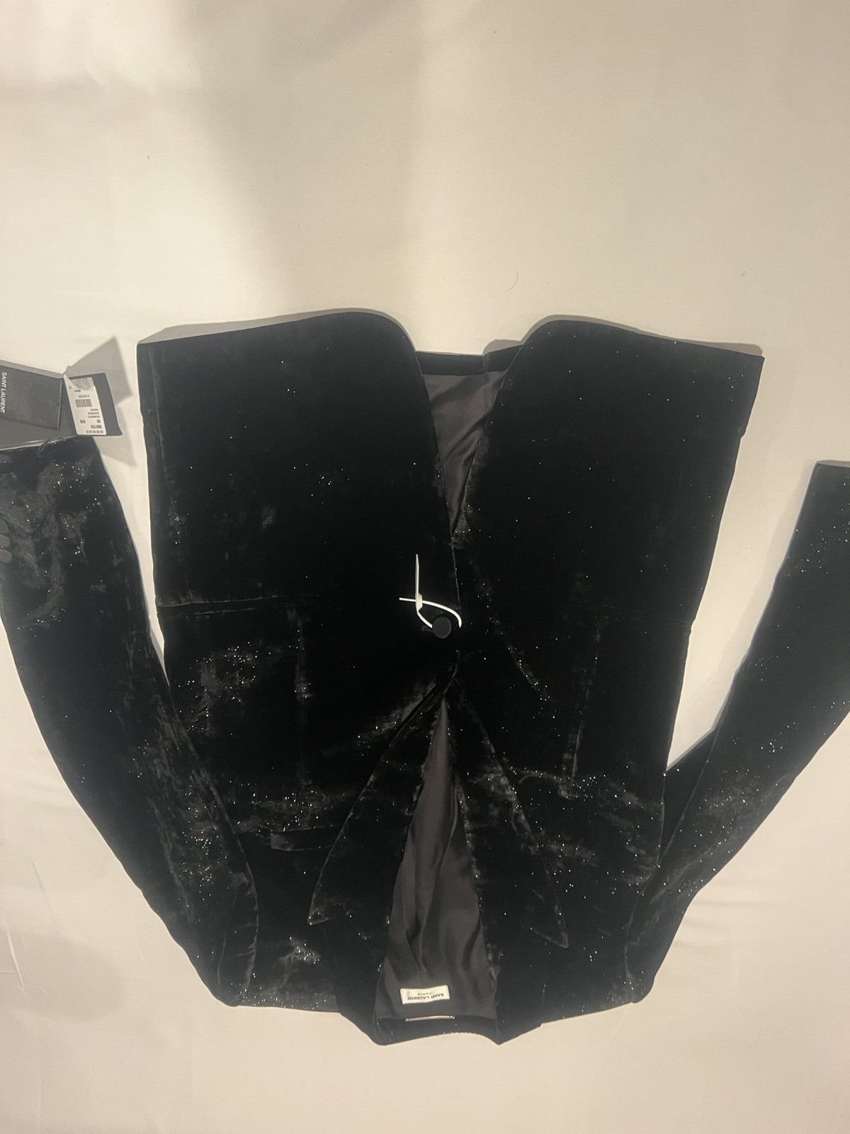 Saint Laurent Paris Saint Laurent velvet metal shimmering Blazer. 50/40 $2890 Size 40R - 2 Thumbnail