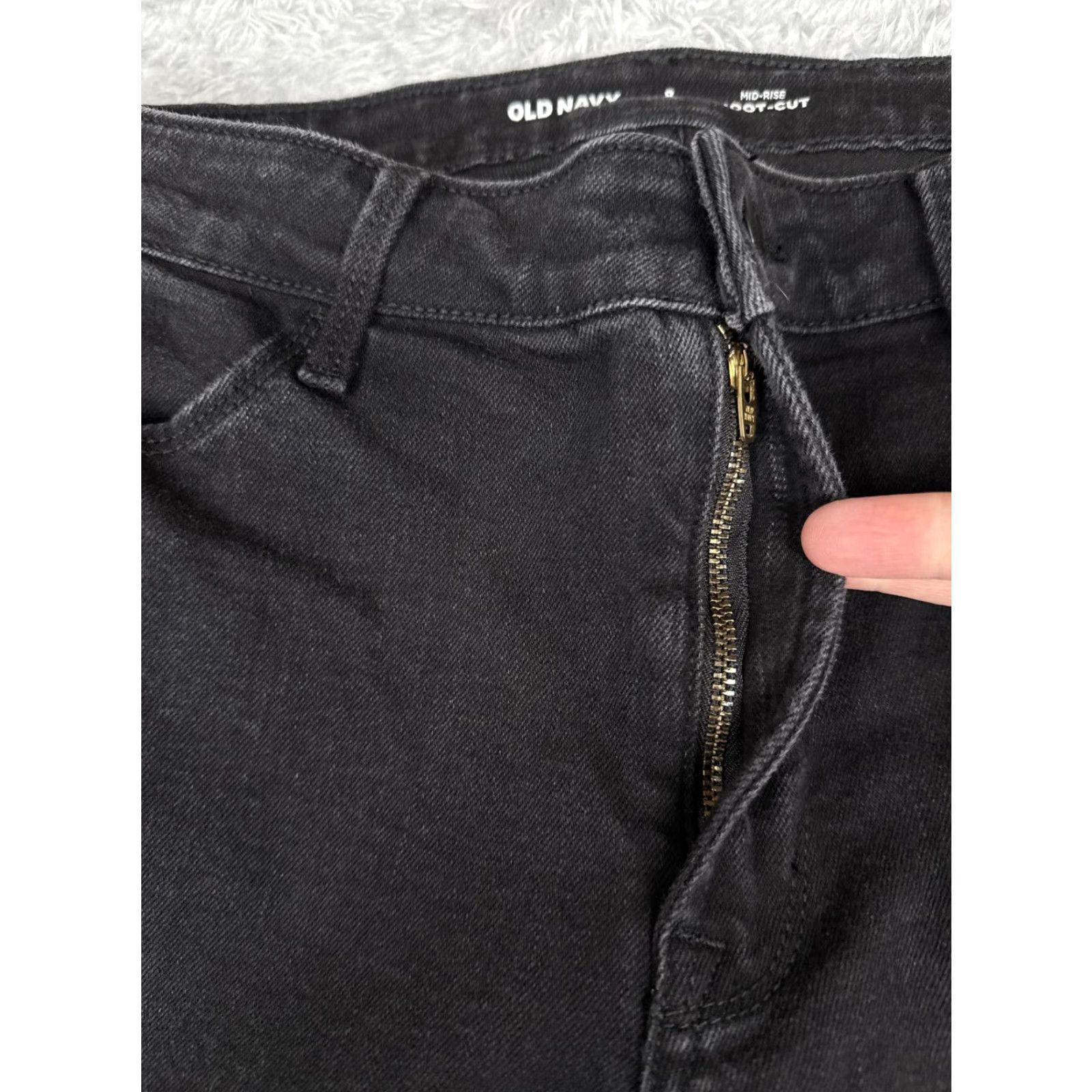 Old Navy Old Navy Jeans 8 Tall Black Mid-Rise Boot-Cut Stretch Denim Womens Size 30" / US 8 / IT 44 - 5 Thumbnail