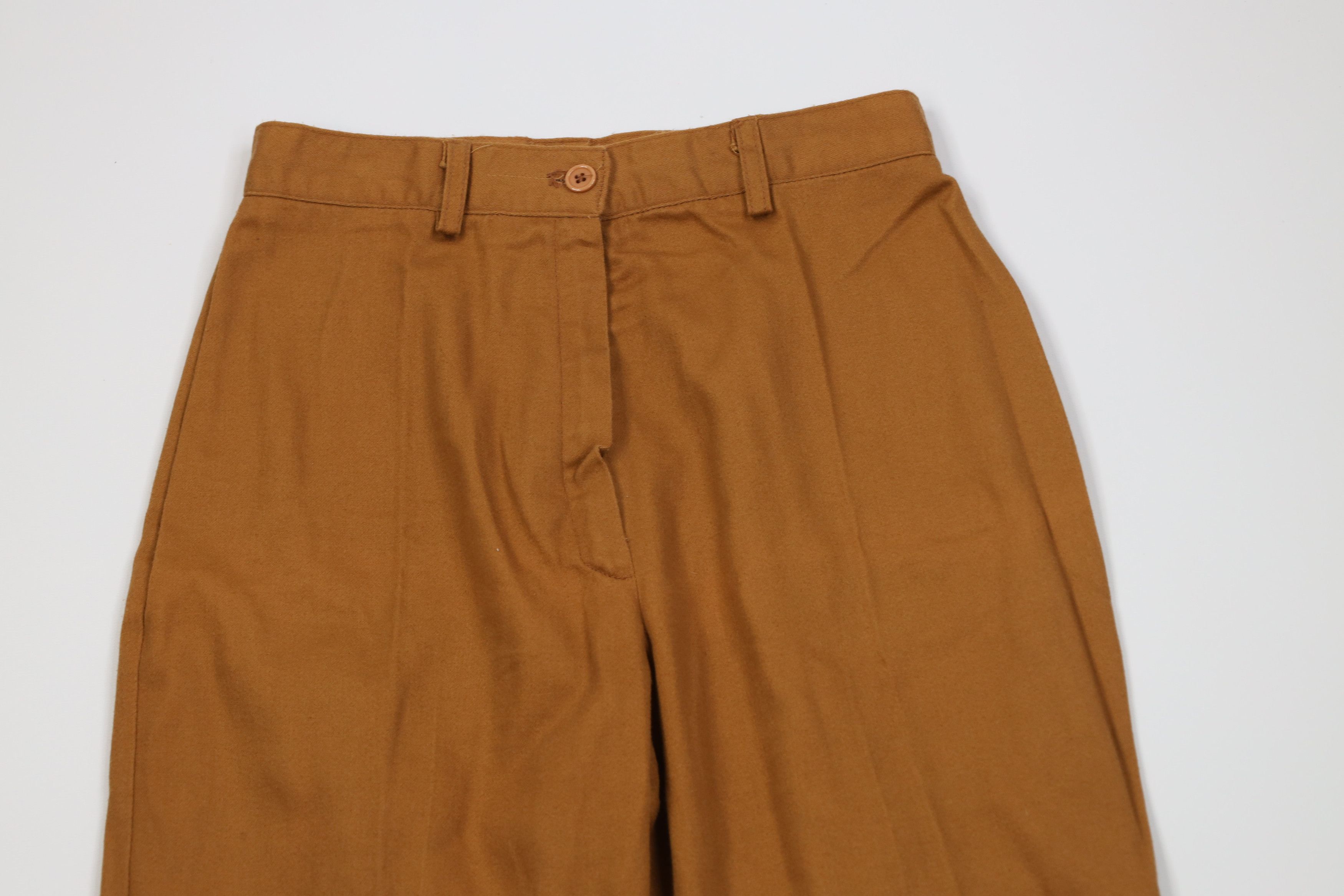Vintage AS IS Vintage 70s Streetwear Wide Leg Chino Pants Brown USA Size 28" / US 6 / IT 42 - 2 Thumbnail