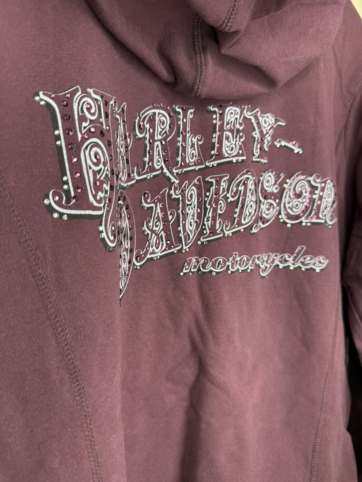 Harley Davidson VTG Harley Davidson Rhinestone studded 1/4 Zip up hoodie XL Size XL / US 12-14 / IT 48-50 - 4 Thumbnail