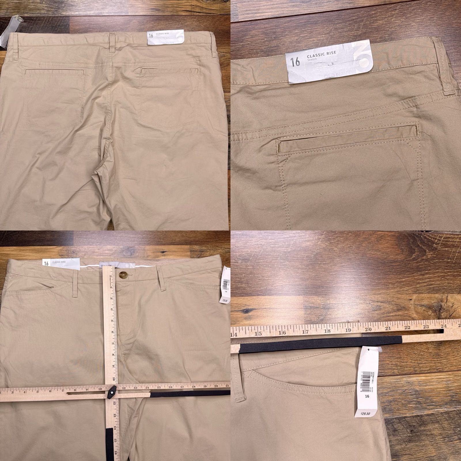 Old Navy Old Navy Capri Pants Womens 16 High Rise Stretch Classic Rise Brown Tan 22.5 Inseam Casual Knit Logo New with Tags Size 38" / US 16 / IT 52 - 8 Thumbnail
