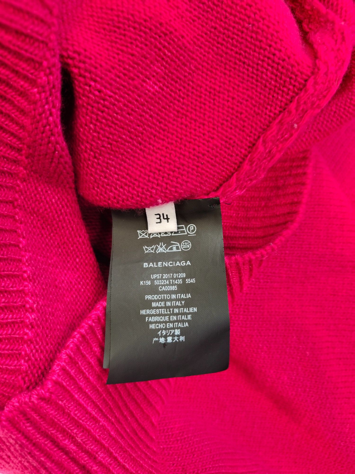 Balenciaga Balenciaga Wine Red Logo Wool And Cashmere Pullover Size XS / US 0-2 / IT 36-38 - 9 Thumbnail