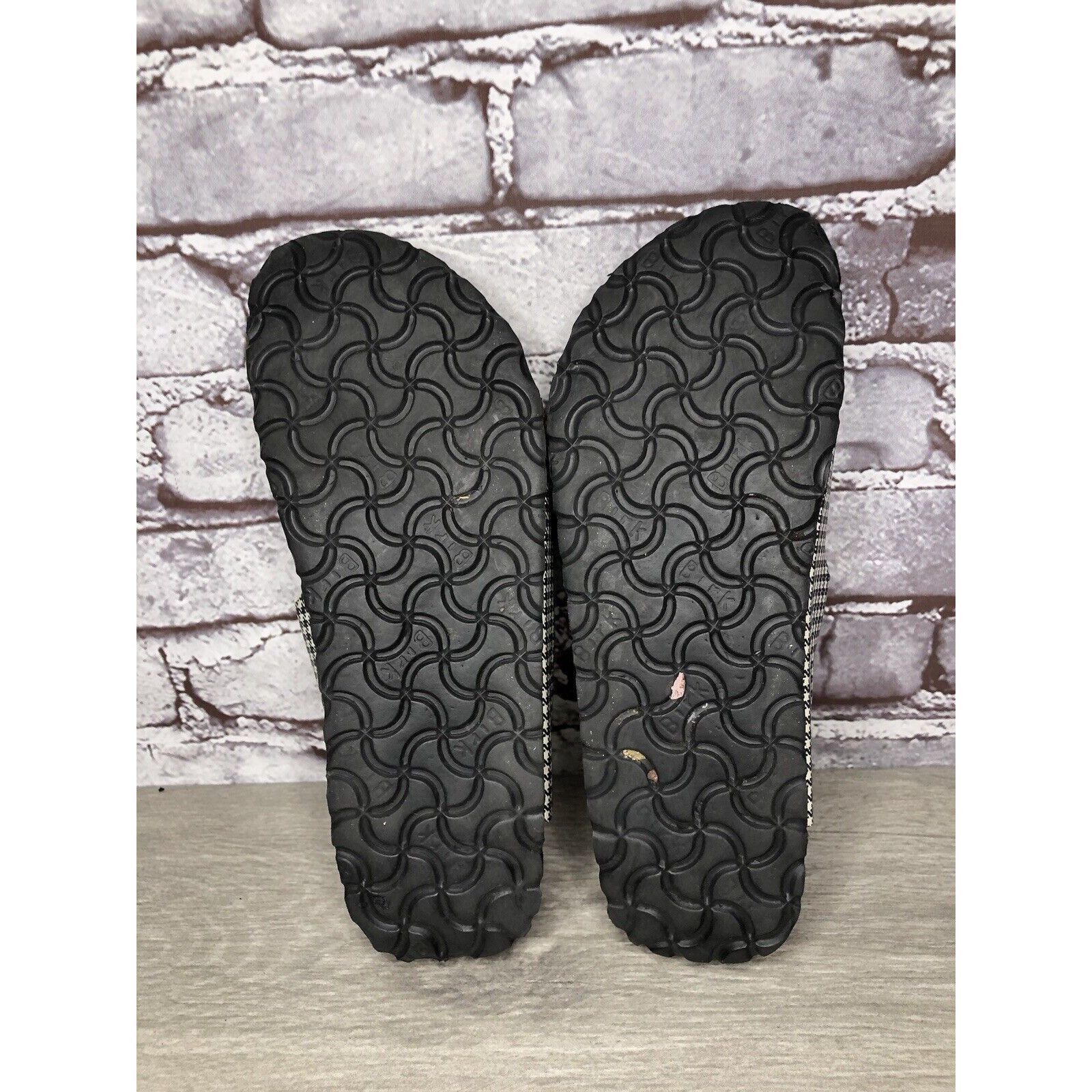 Birkenstock BIRKENSTOCK PAPILLIO Black White Leather Footbed Sandals Wom Size US 8 / IT 38 - 8 Thumbnail