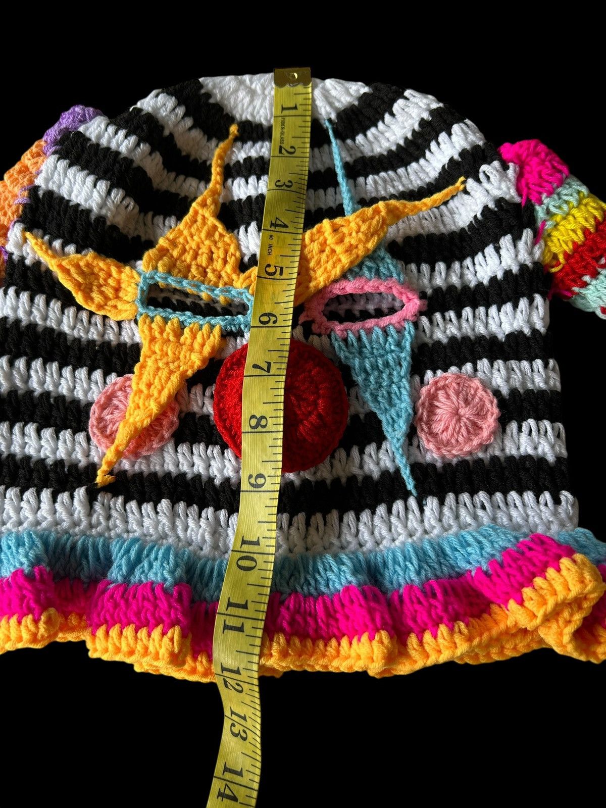 Japanese Brand × Kapital × Vintage Very Rare Crochet Knitted Handmade Balaclava Masked Stripe Size ONE SIZE - 11 Thumbnail