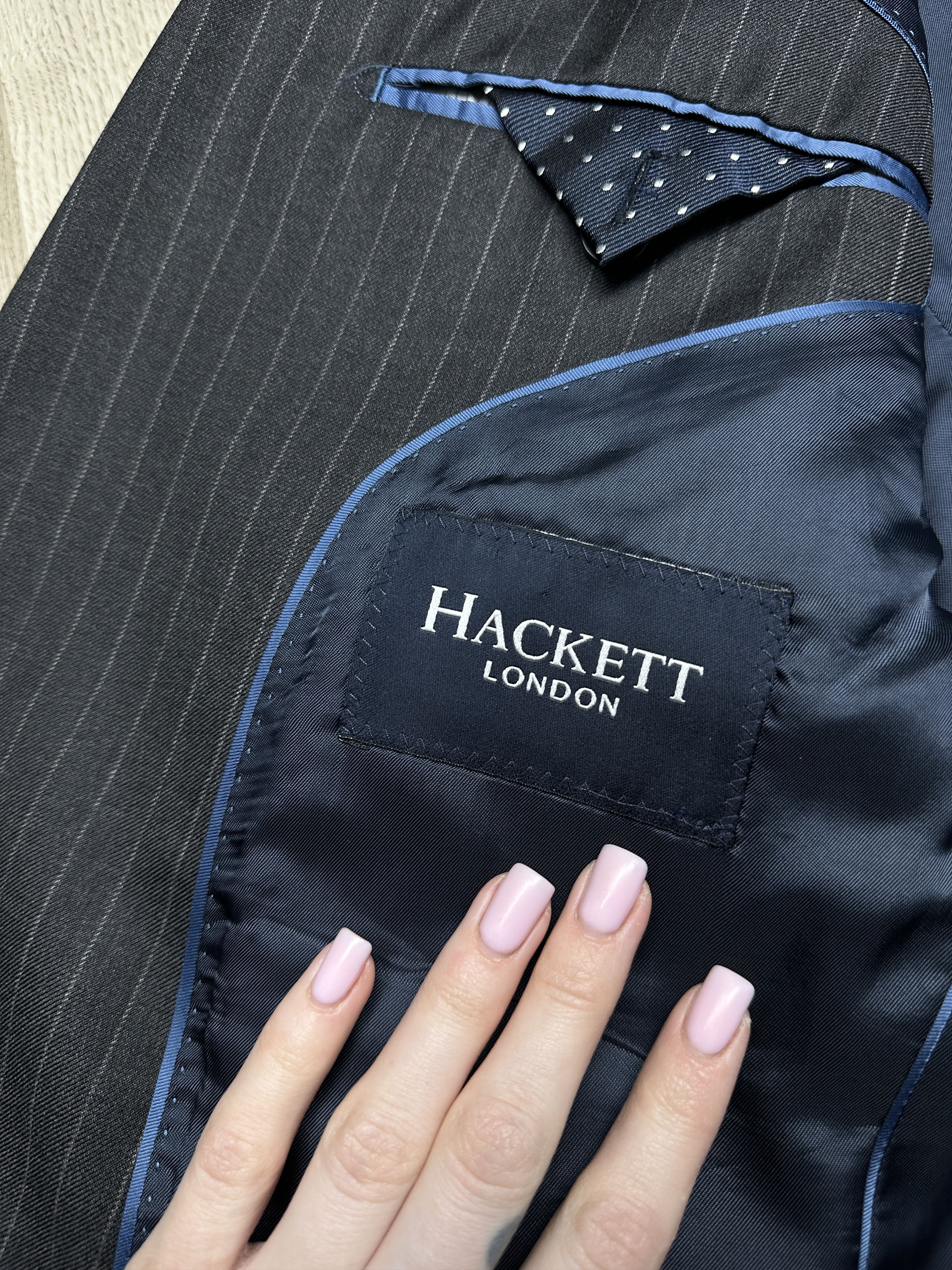 Hackett Hackett London Ing Loro Piana Mens Wool Suit Blazer + Pants Size 42R - 4 Thumbnail